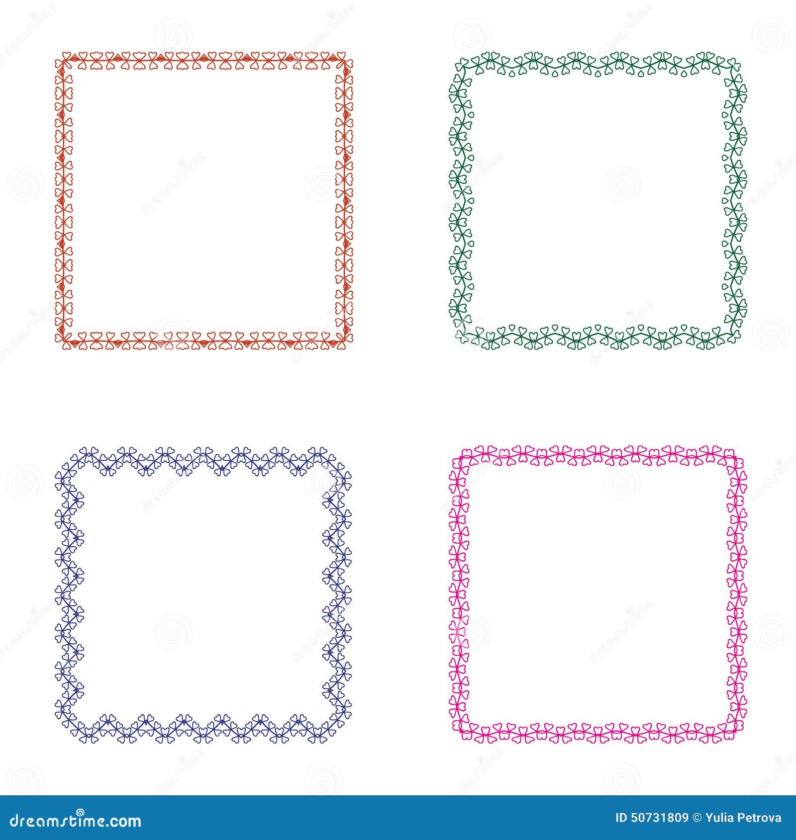 Download Set of square frames stock vector. Illustration of ...