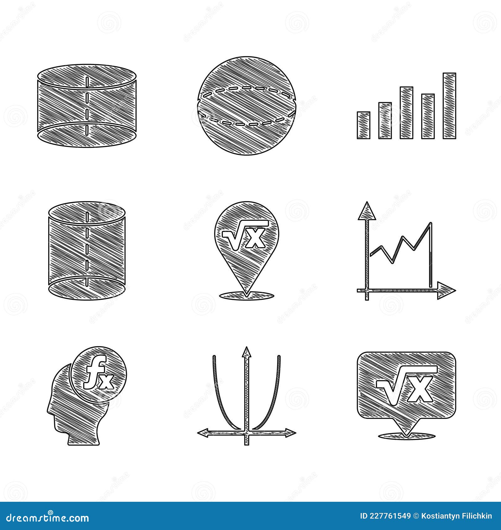 Set Square Root Of X Glyph, Graph, Schedule, Chart, Diagram, Function