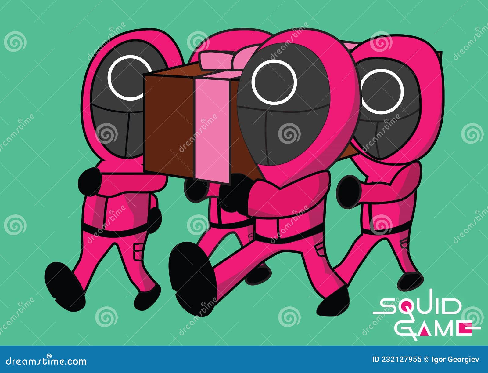 Squid Game Character Cartoon PDF PNG EPS Ai Download 