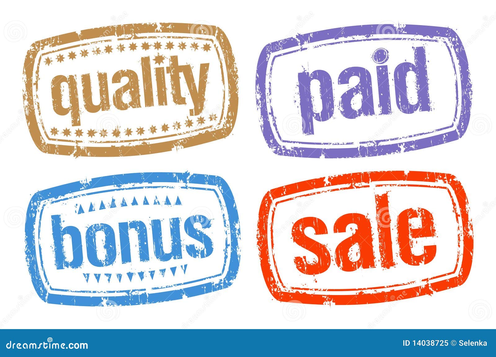 Set of stamps for sales stock illustration. Illustration of print