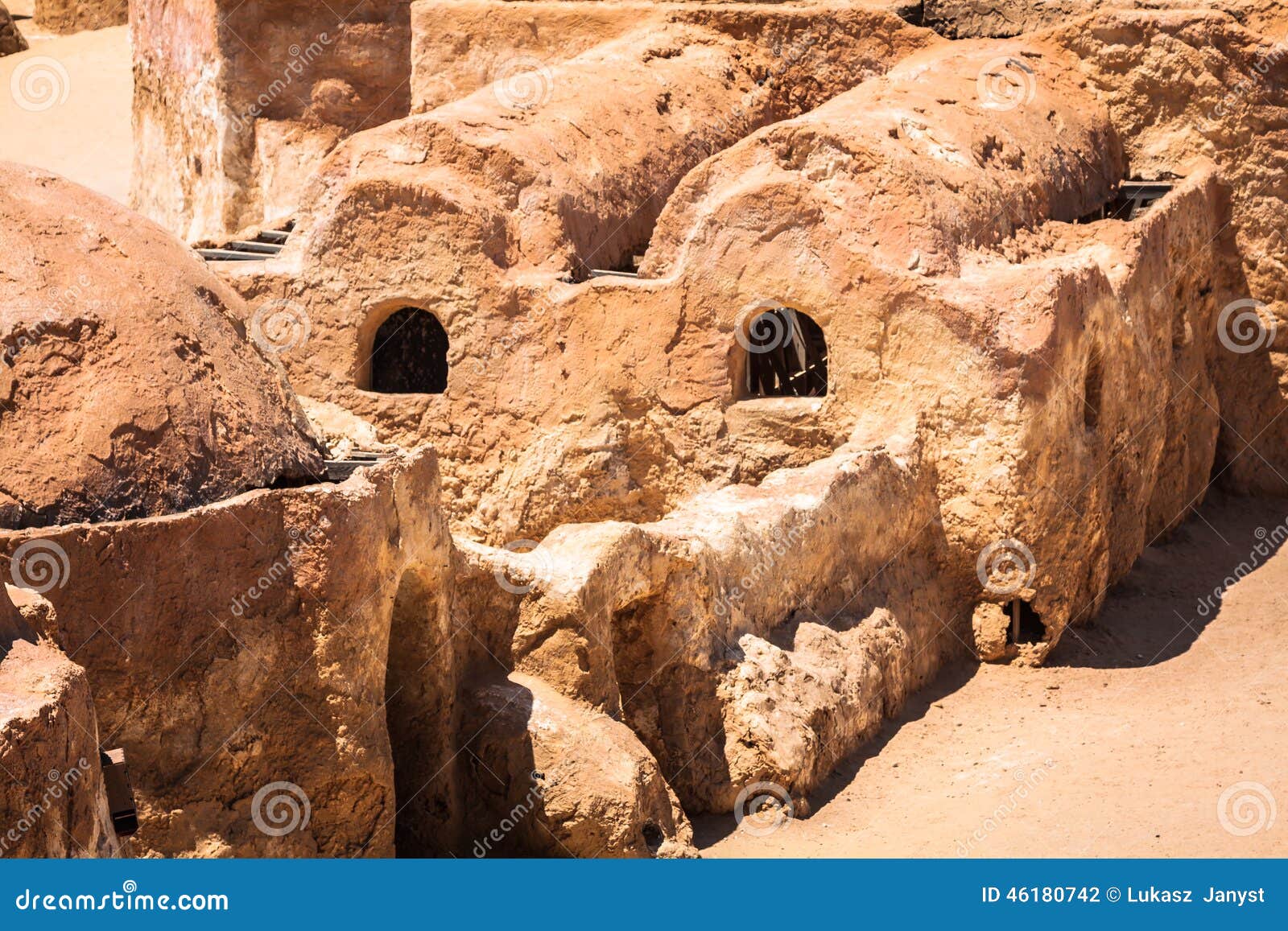 Set for the Star Wars Movie Still Stands in the Tunisian Desert Stock ...