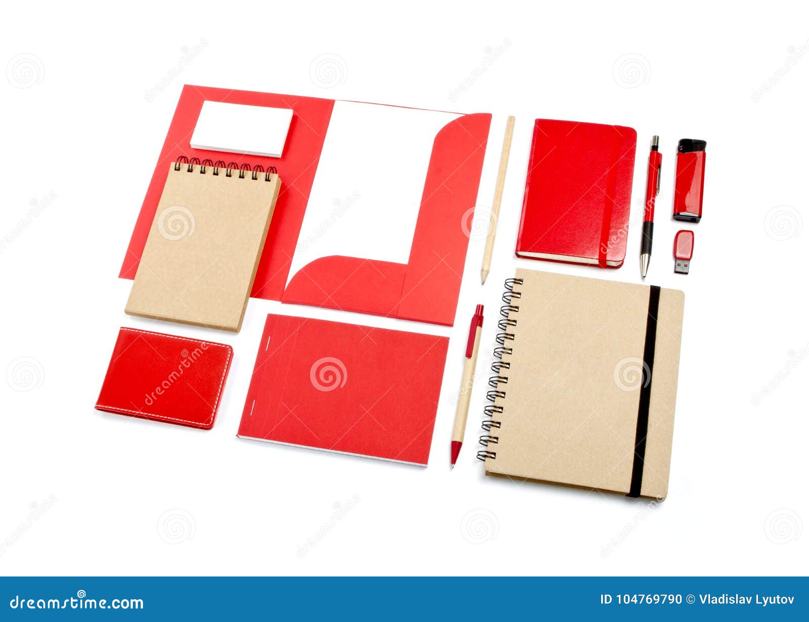 A Set of Stationery for the Application of Your Logo. Stock Photo