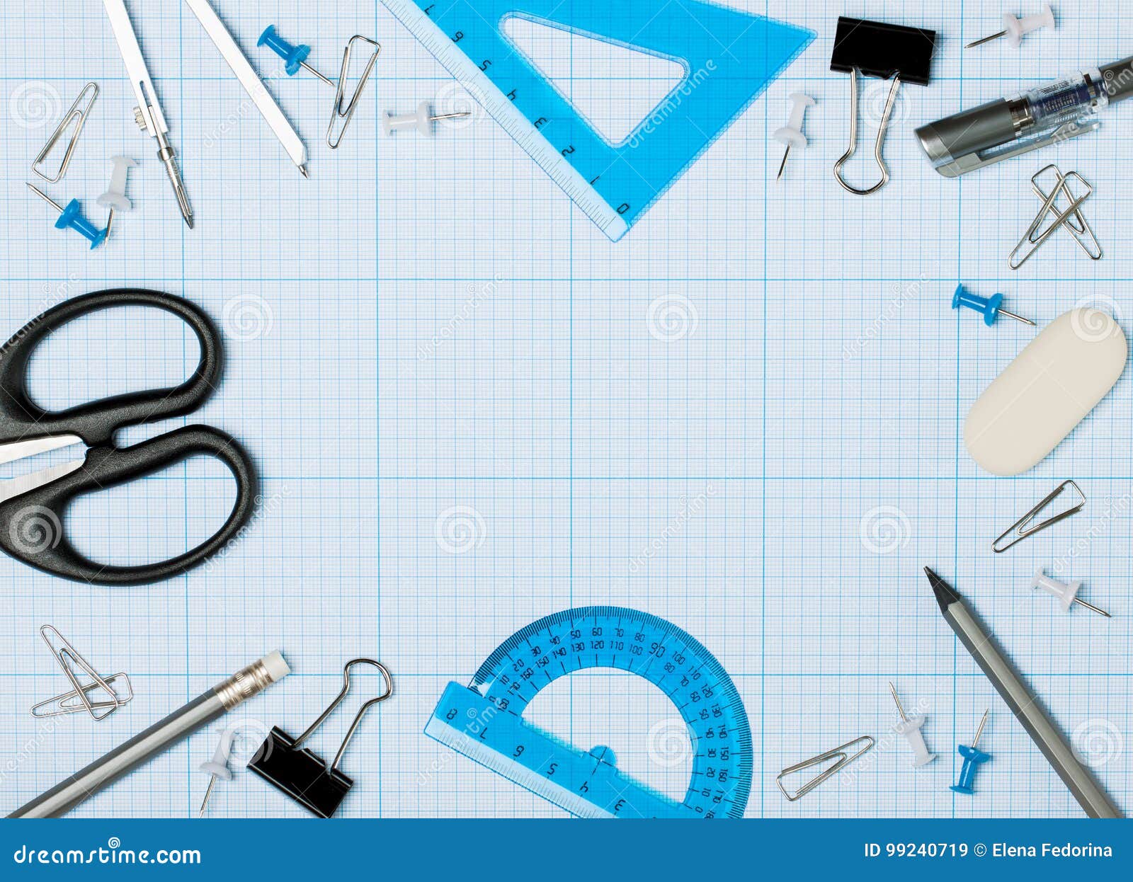 Set of Stationery for Drawing Stock Image Image of architectural