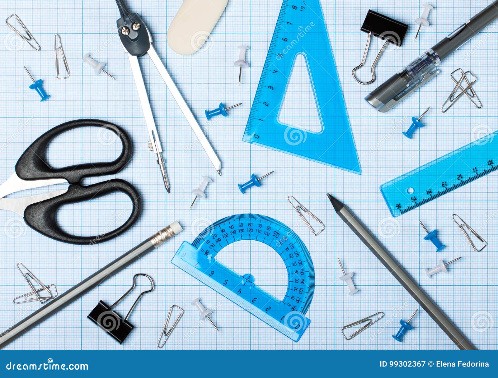 Set of Stationery for Drawing Stock Image Image of architect