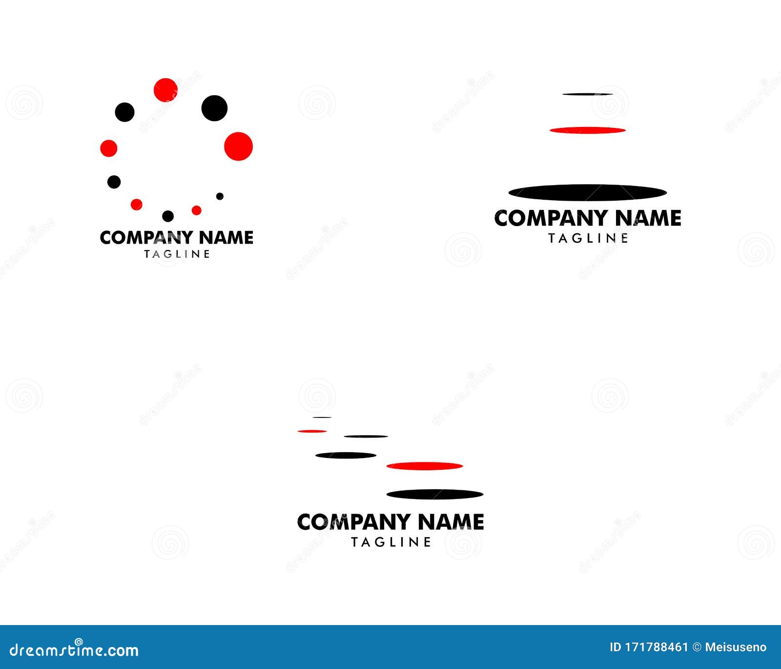 Set of Stepping Stone Logo Template Design Stock Vector Illustration