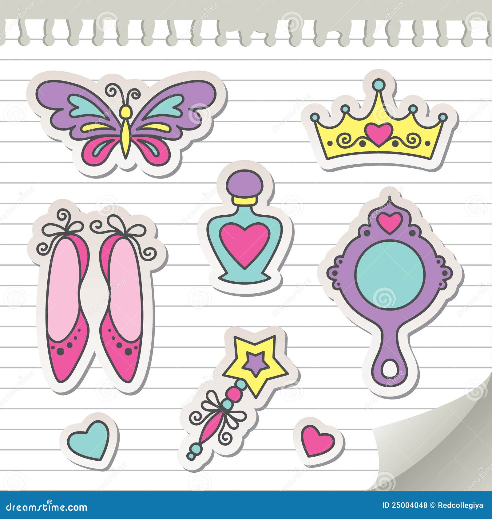 Trendy Y2K stickers. Cute girly patches, butterfly and glamour