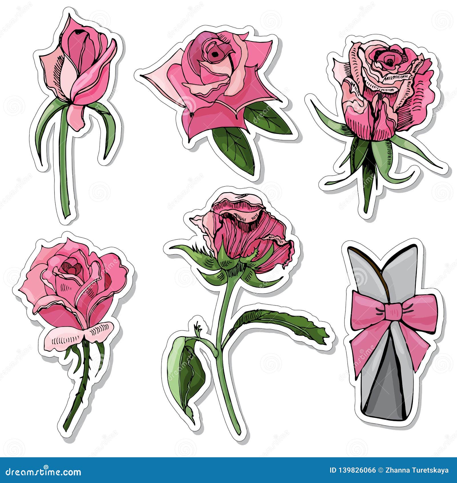 photo Rose Flower Pot Design Drawing With Colour dreamstime com