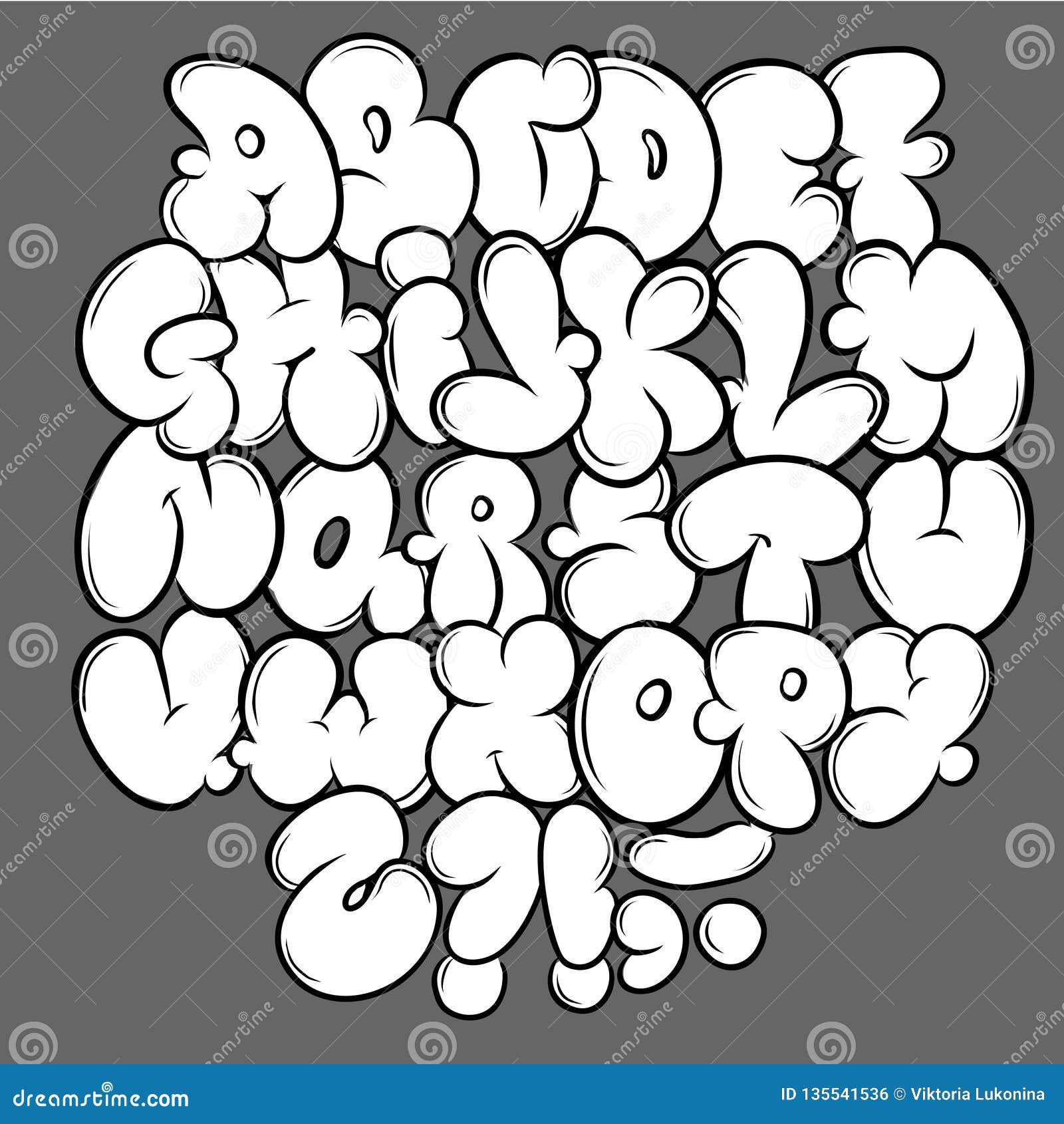 Set Street Type Calligraphy Design Alphabet Graffiti Style Tag Letters  Write Marker Brush Ink Or Aerosol Paint Spray. Stock Vector - Illustration  Of Graphic, Sketch: 135541536