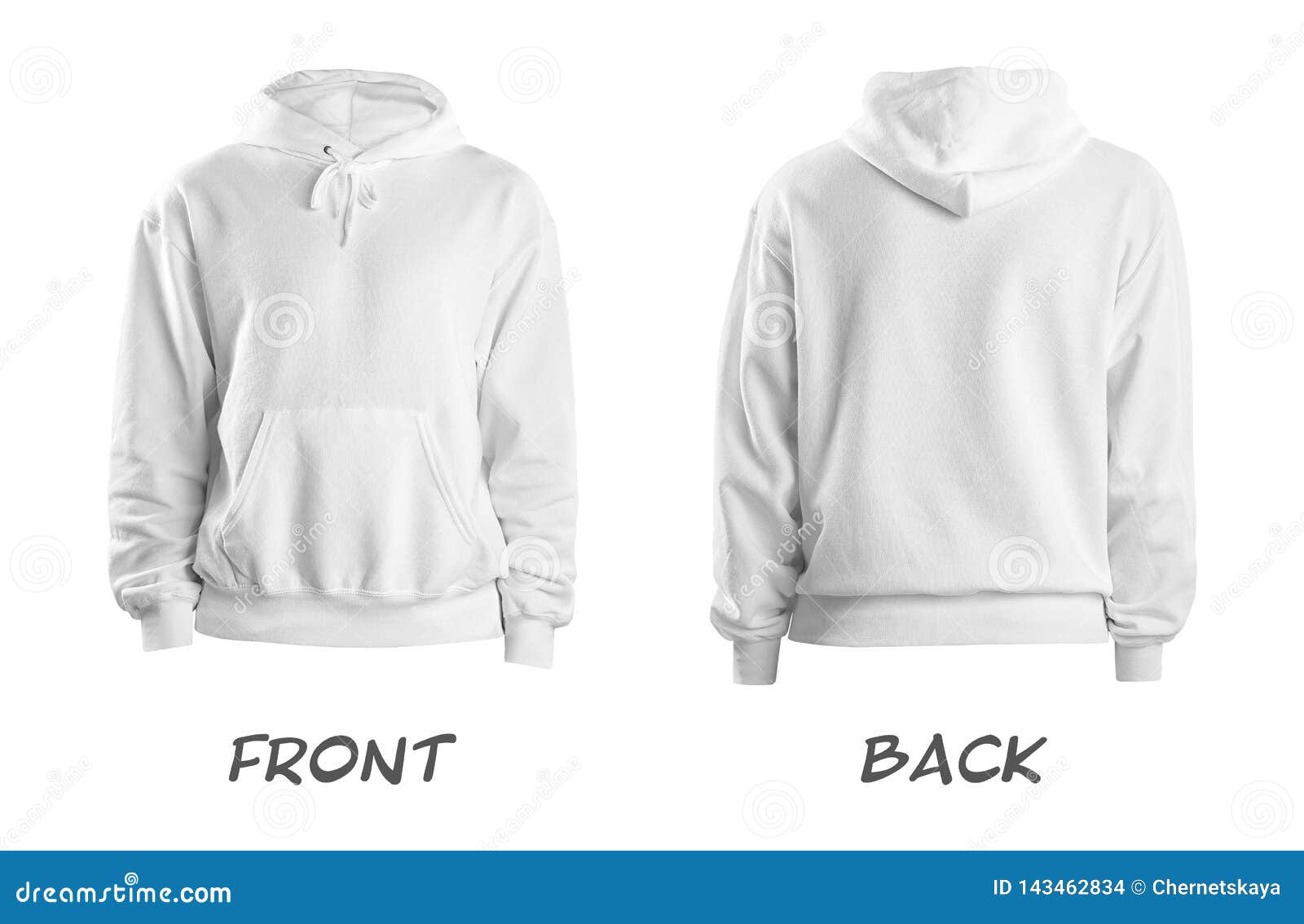 Download Set Of Stylish Hoodie Sweater On White Background, Front ...