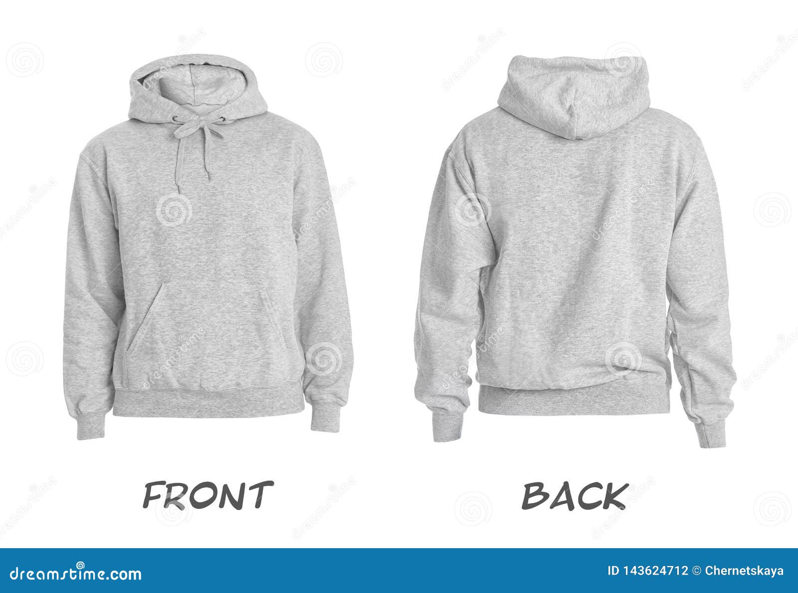 Download Set Of Stylish Hoodie Sweater On White Background, Front ...