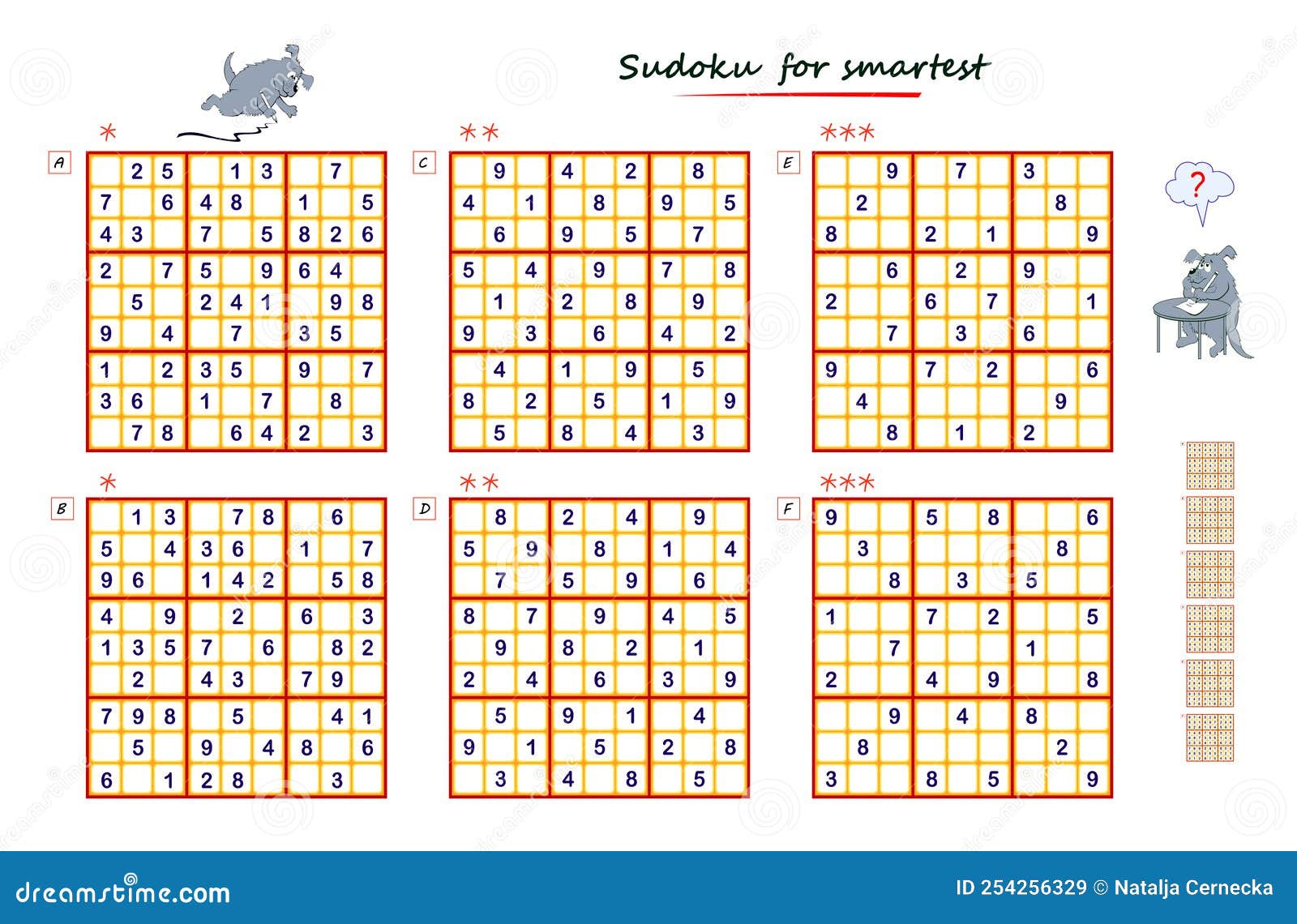 Logic Sudoku Jogo Puzzle Para Crianças Adultos Nível Difícil Jogar imagem  vetorial de Nataljacernecka© 425106046