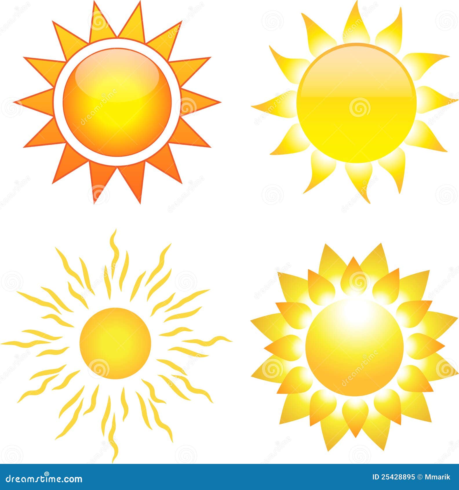 Set of sun images stock vector. Illustration of element - 25428895
