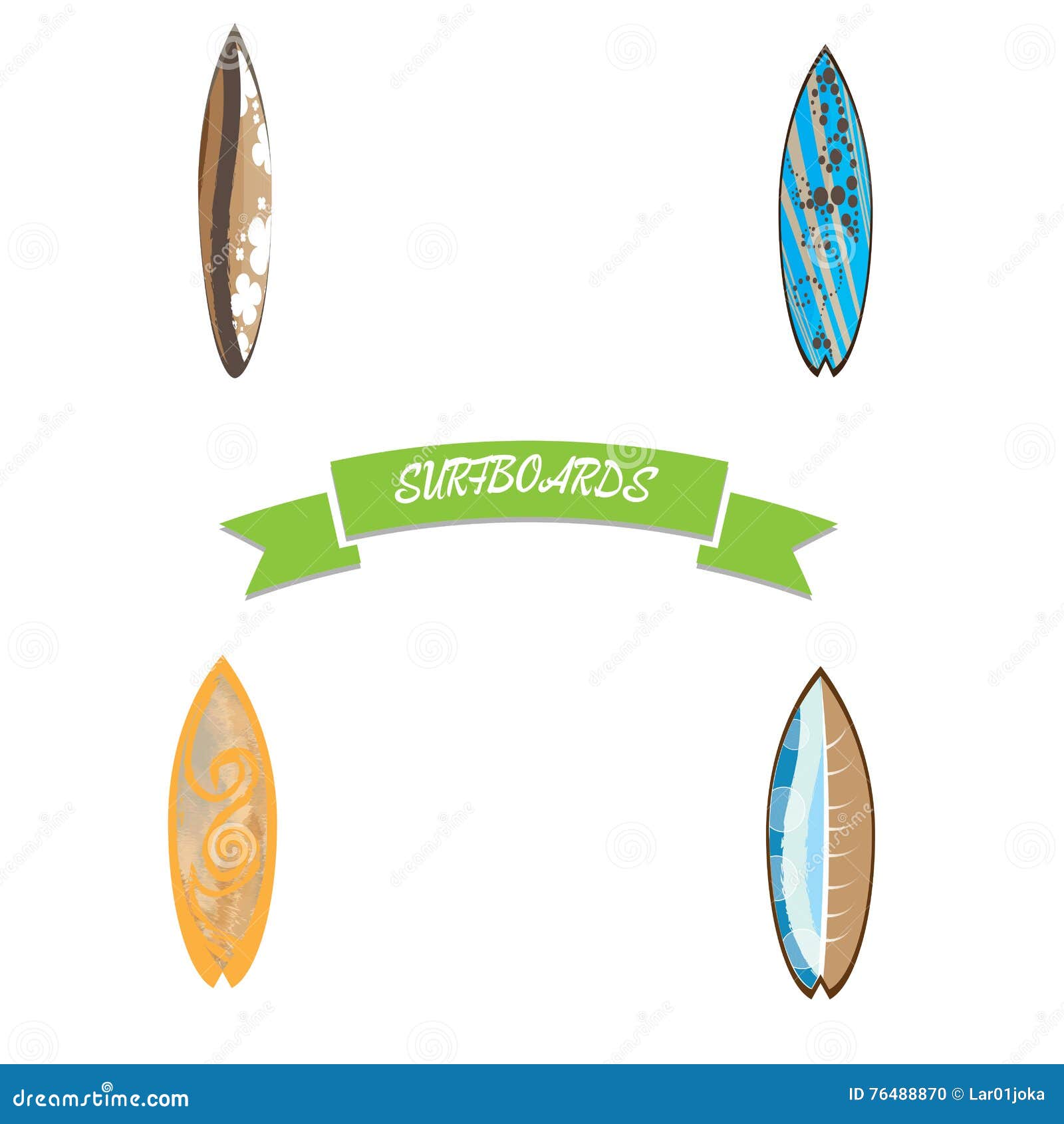 Set of surfboards stock illustration. Illustration of texture 76488870