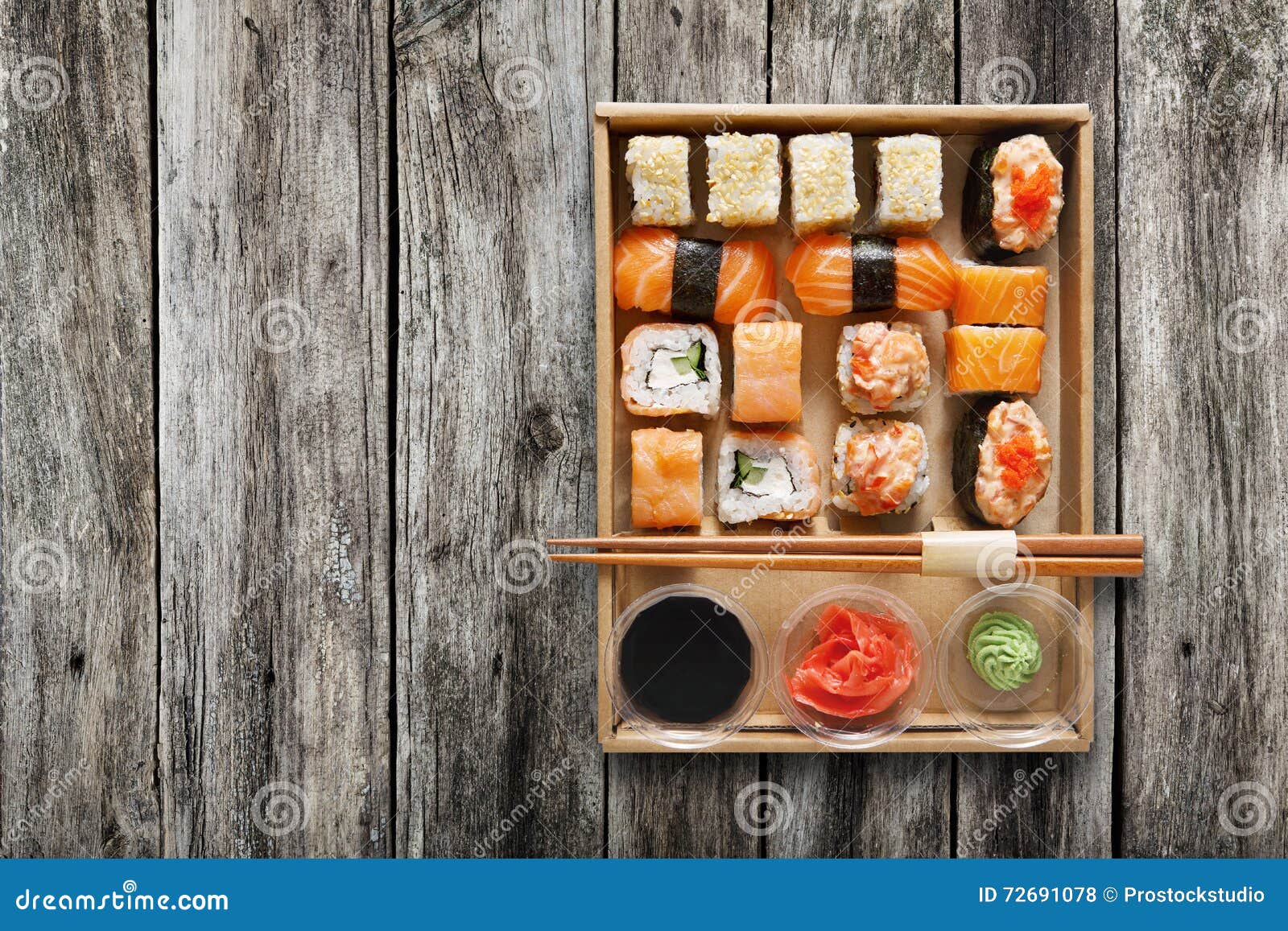 Japanese Sushi Set Boxes, Wood Food Container