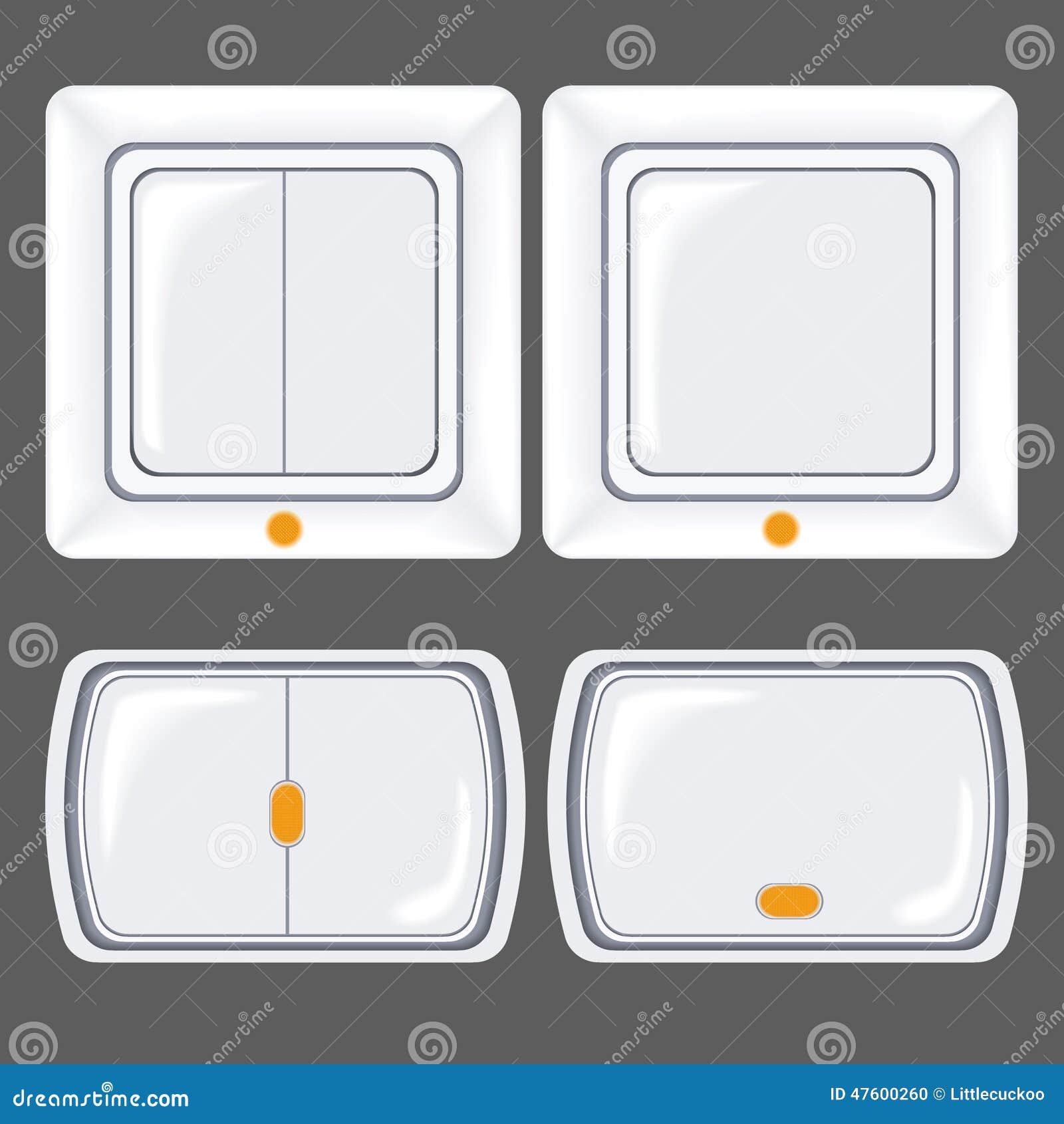 Set of Switch, Circuit Breaker, Switcher Stock Vector Illustration of