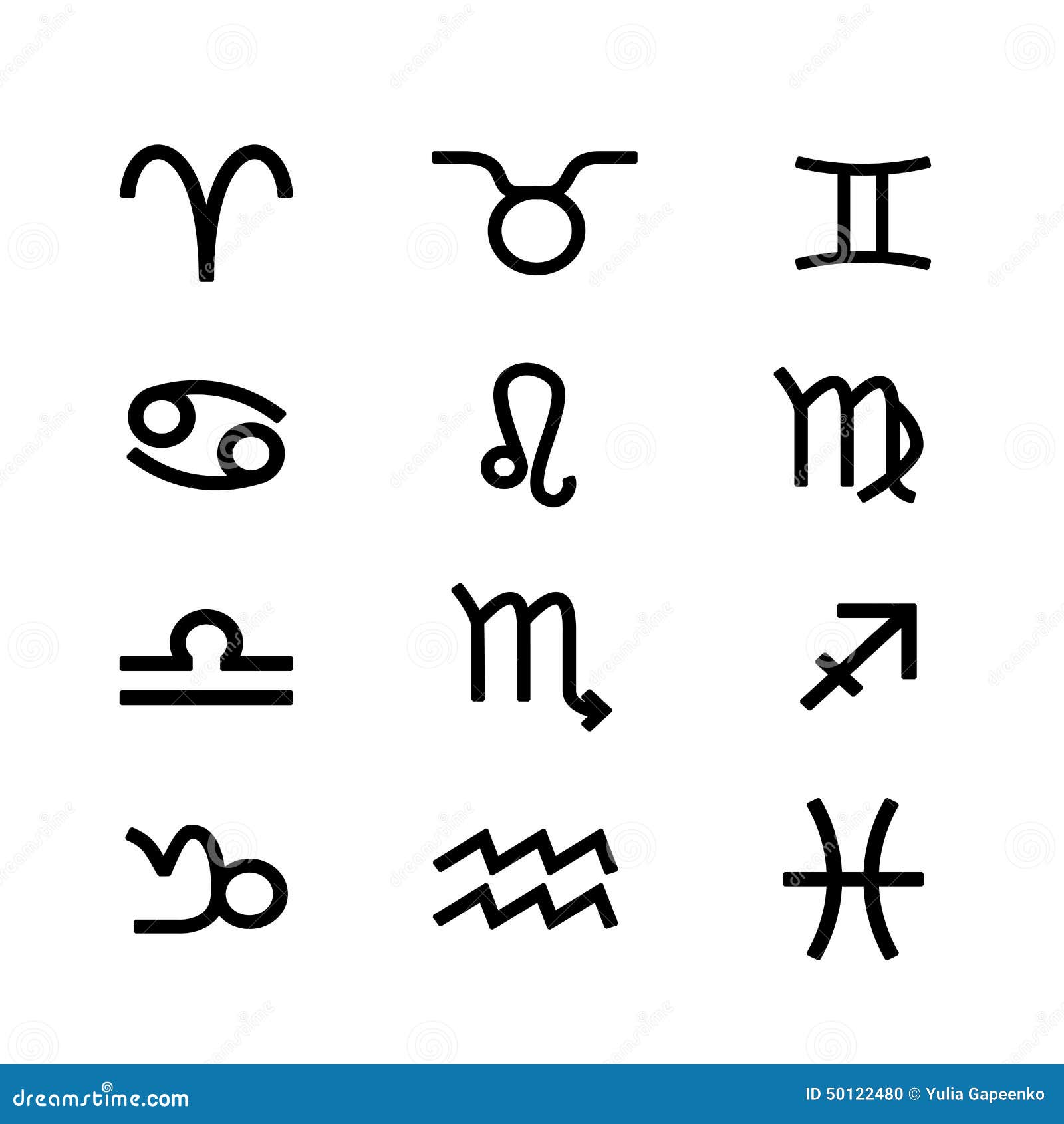 Set of Symbol Zodiac Sign. Vector Illustration Stock Vector ...