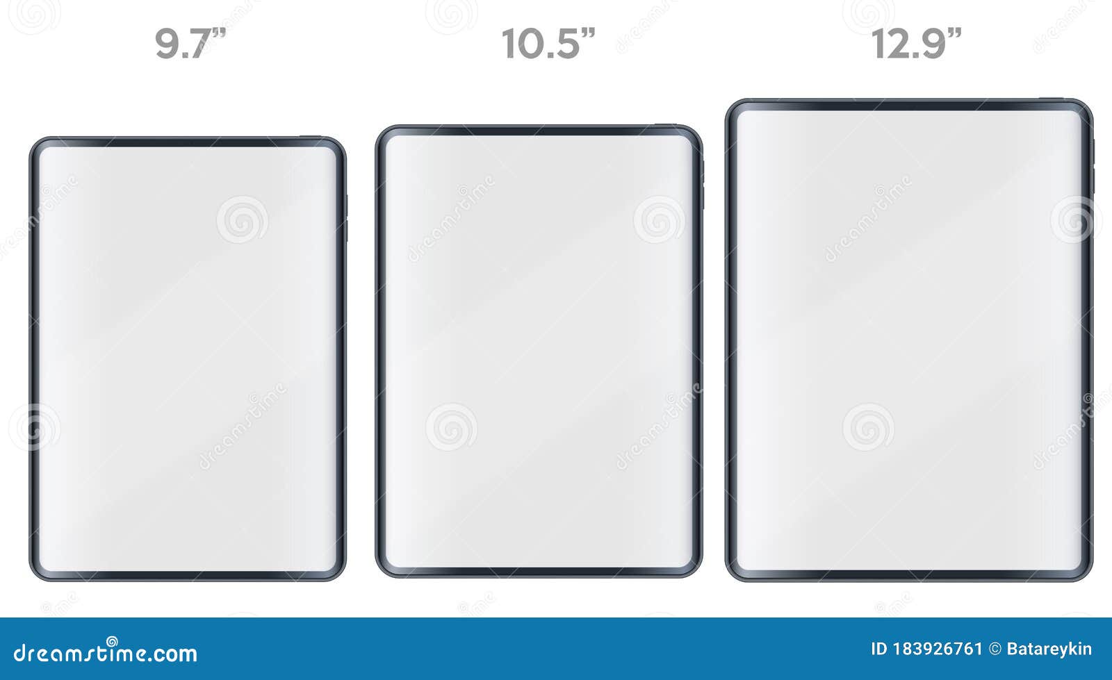 set of tablet pc presentation mockup