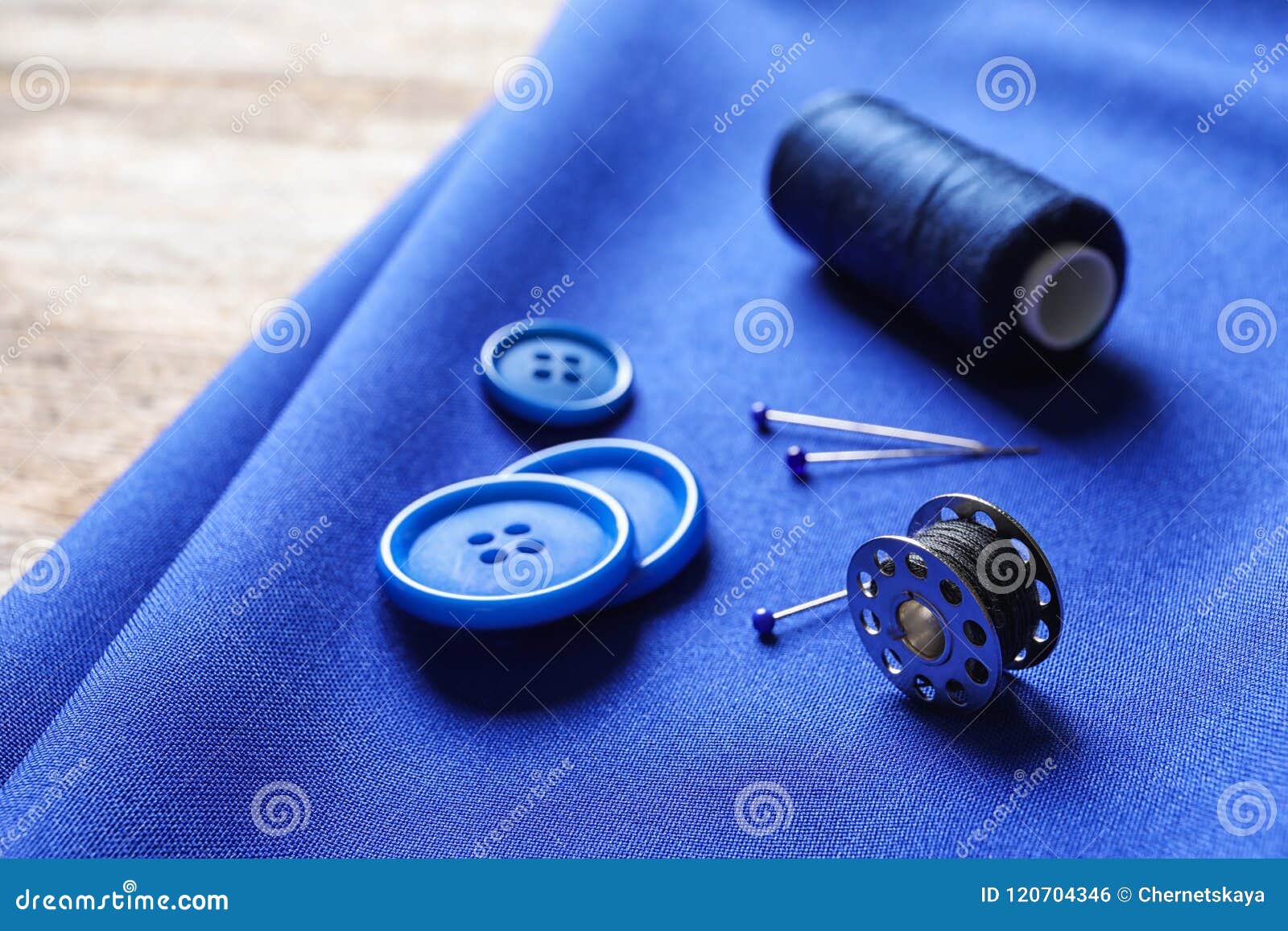 Set of Tailoring Accessories Stock Photo Image of collection, blue