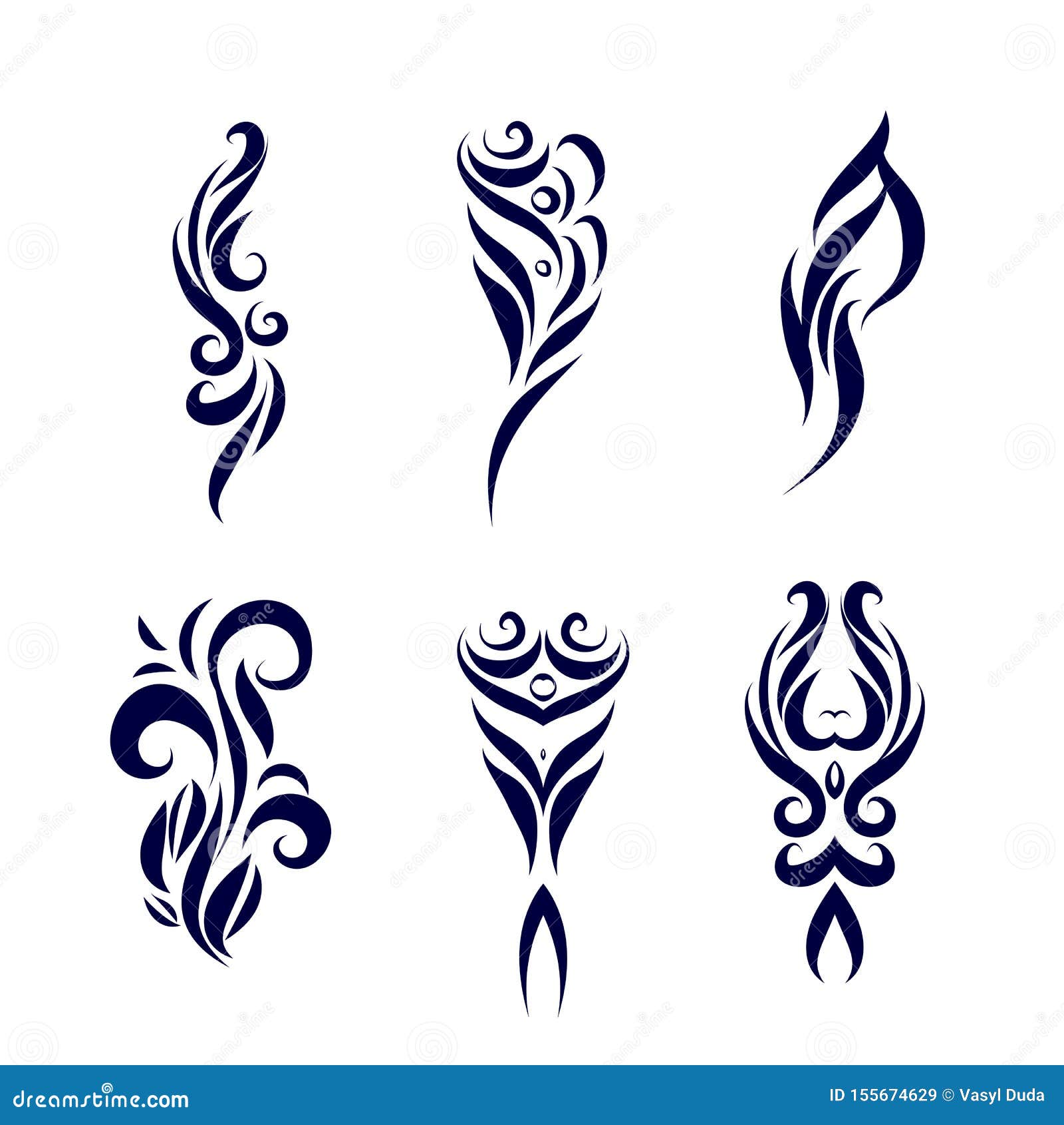 Tribal Tattoo stock vector. Illustration of curl, logo - 155674629