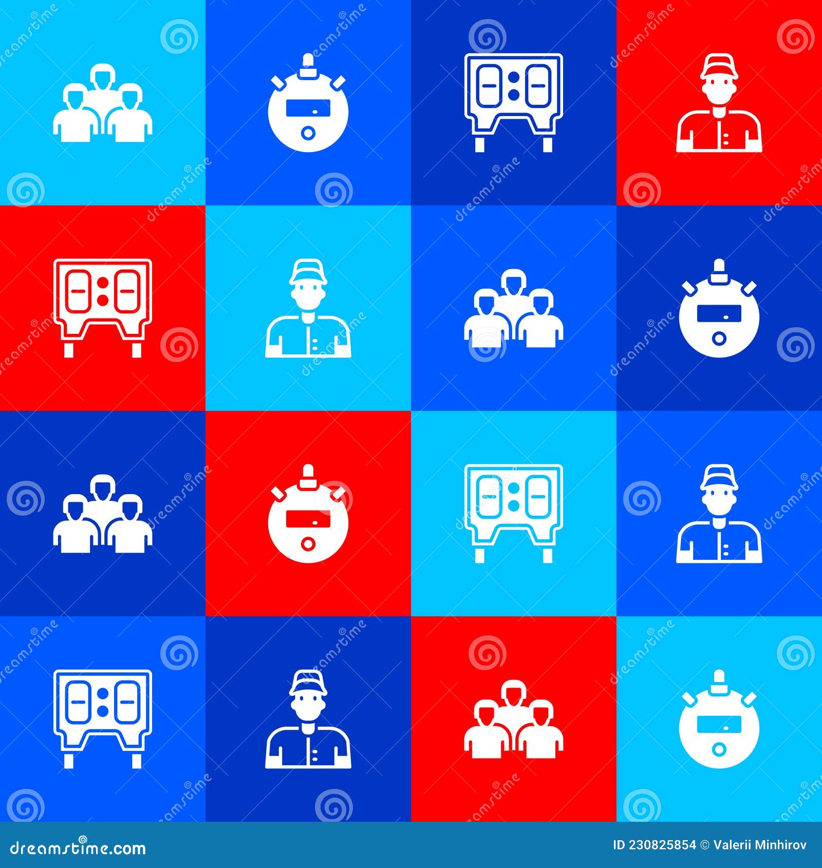 Set Team of Baseball Players, Stopwatch, Baseball Mechanical Scoreboard