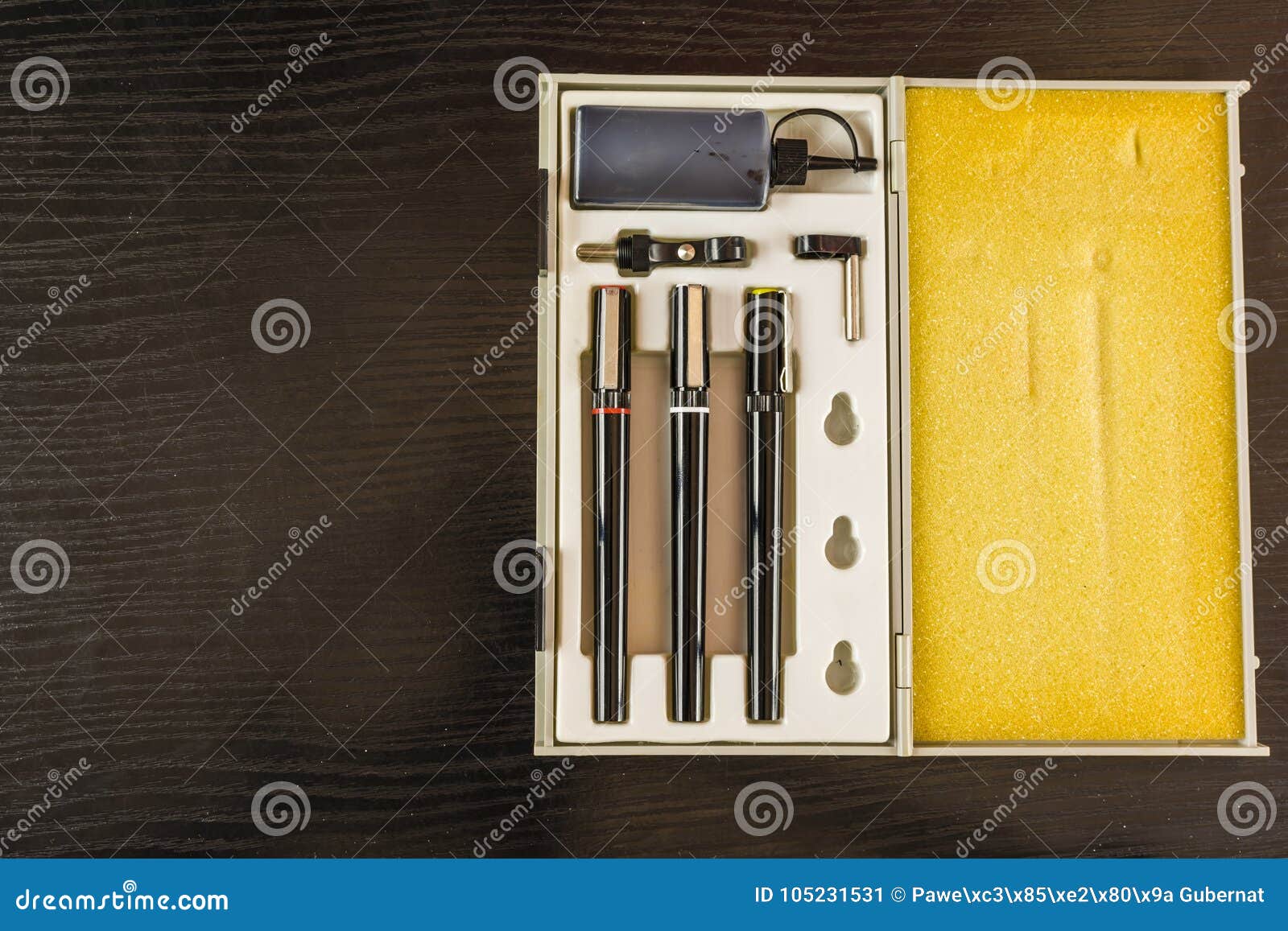 Technical Pen for Drawing in a Design Office. Stock Image Image of