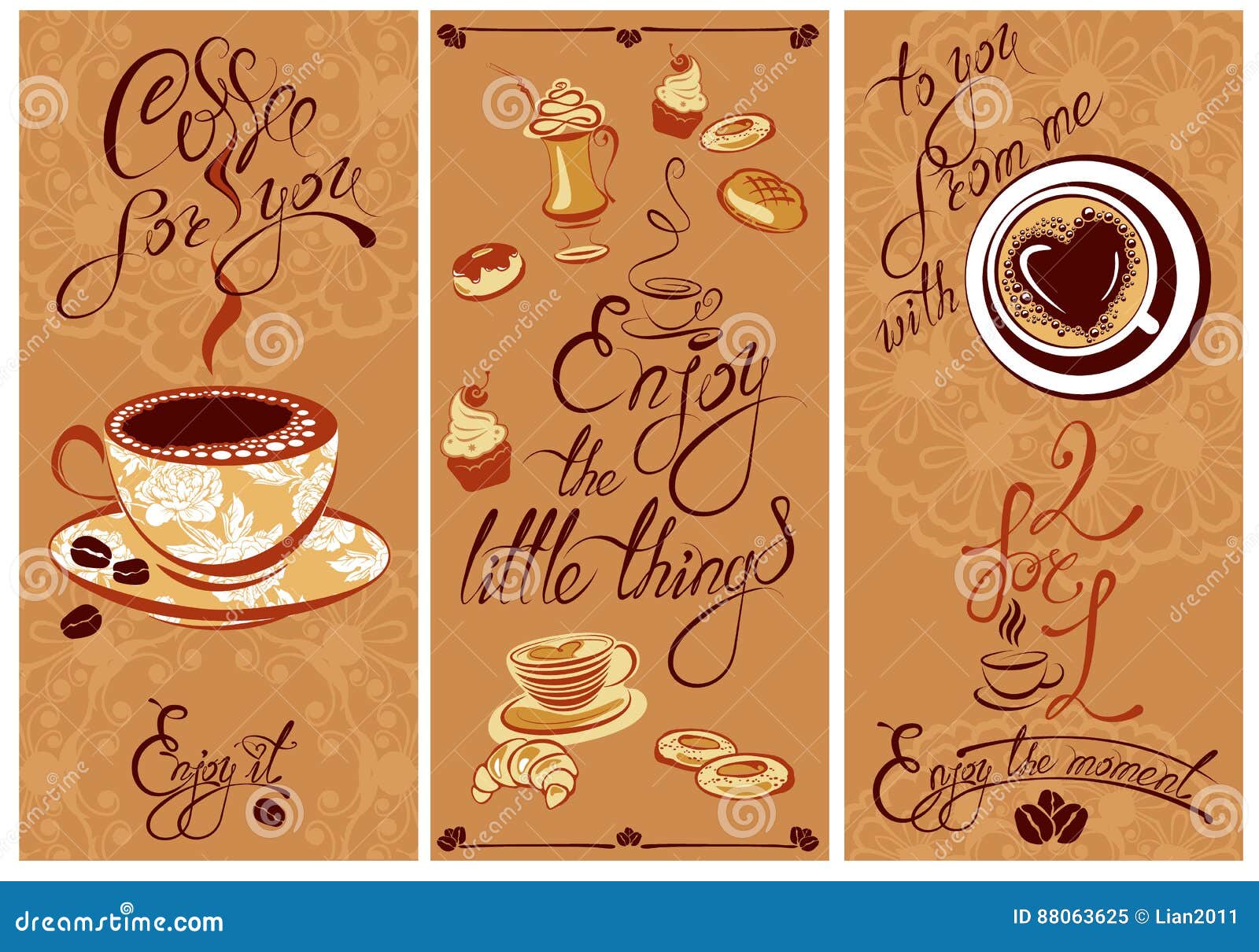set of template flayer or menu  for coffeehouse. background