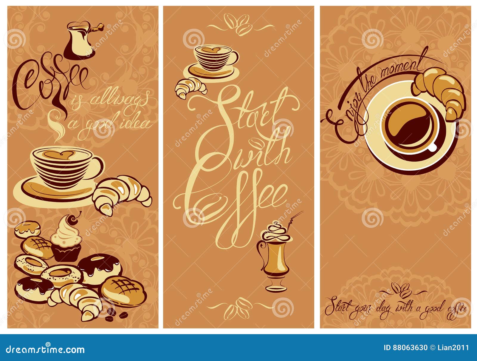 set of template flayer or menu  for coffeehouse.