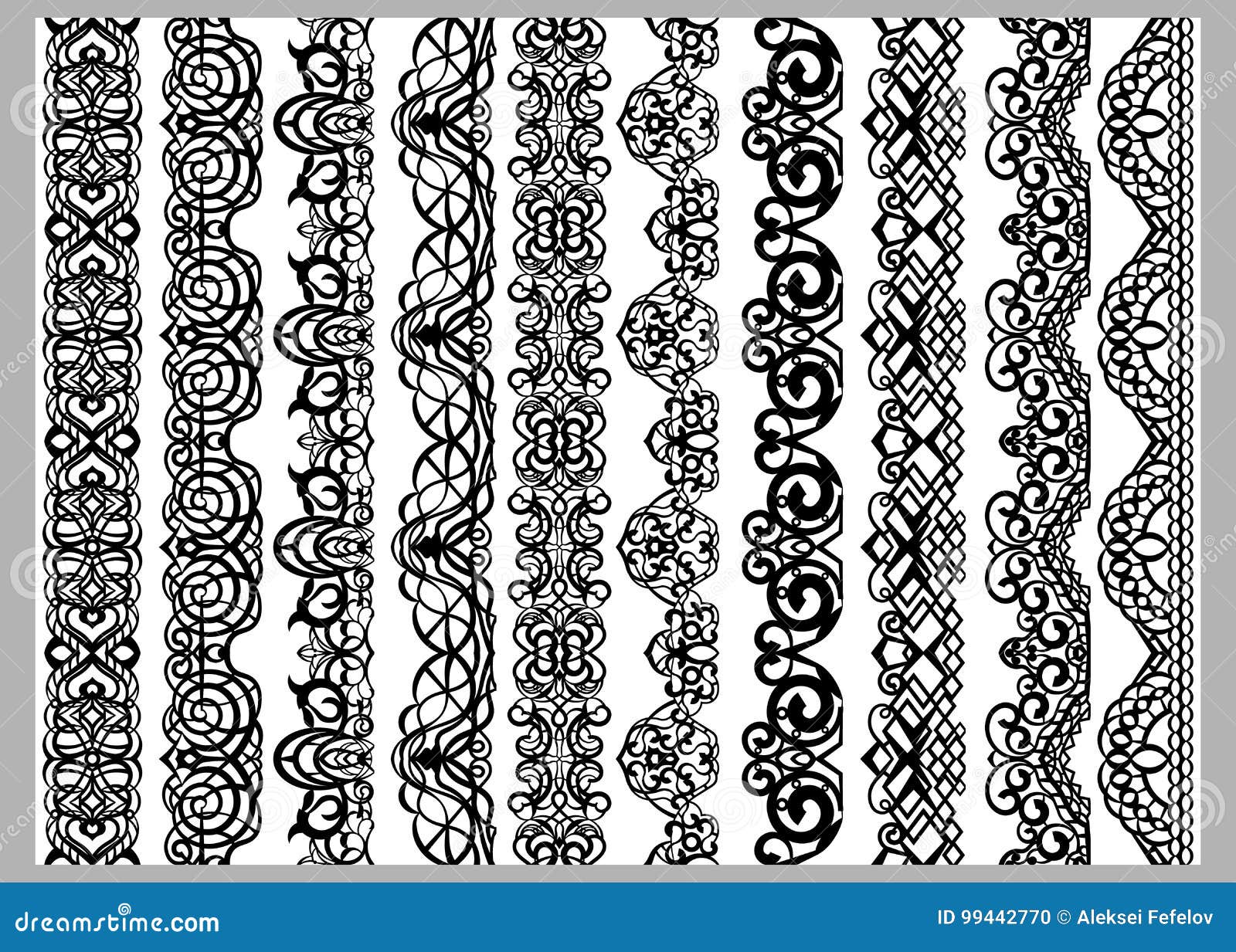 Marker Painted Decorative Border Ornament. Indian Eastern Lacework In Brown  Orange Colors Stock Photo, Picture And Royalty Free Image. Image 48534538.