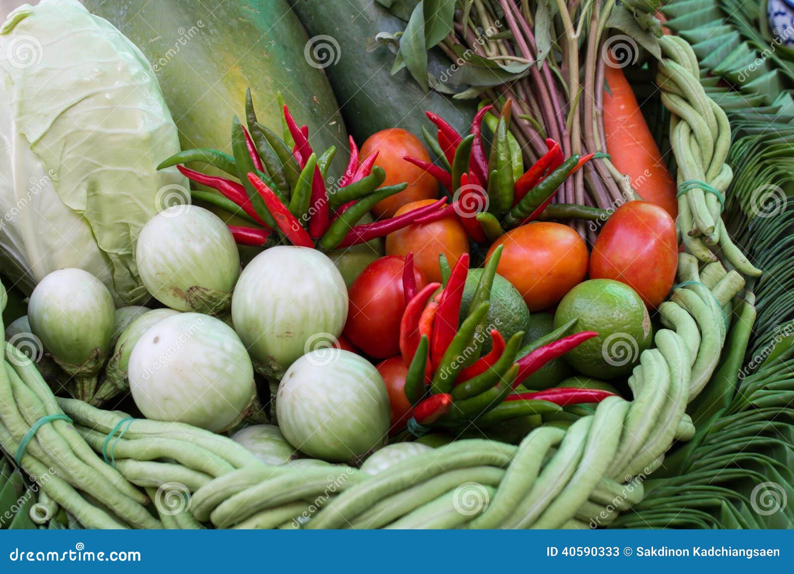 Set of thai vegetable stock image. Image of food, cabbage 40590333