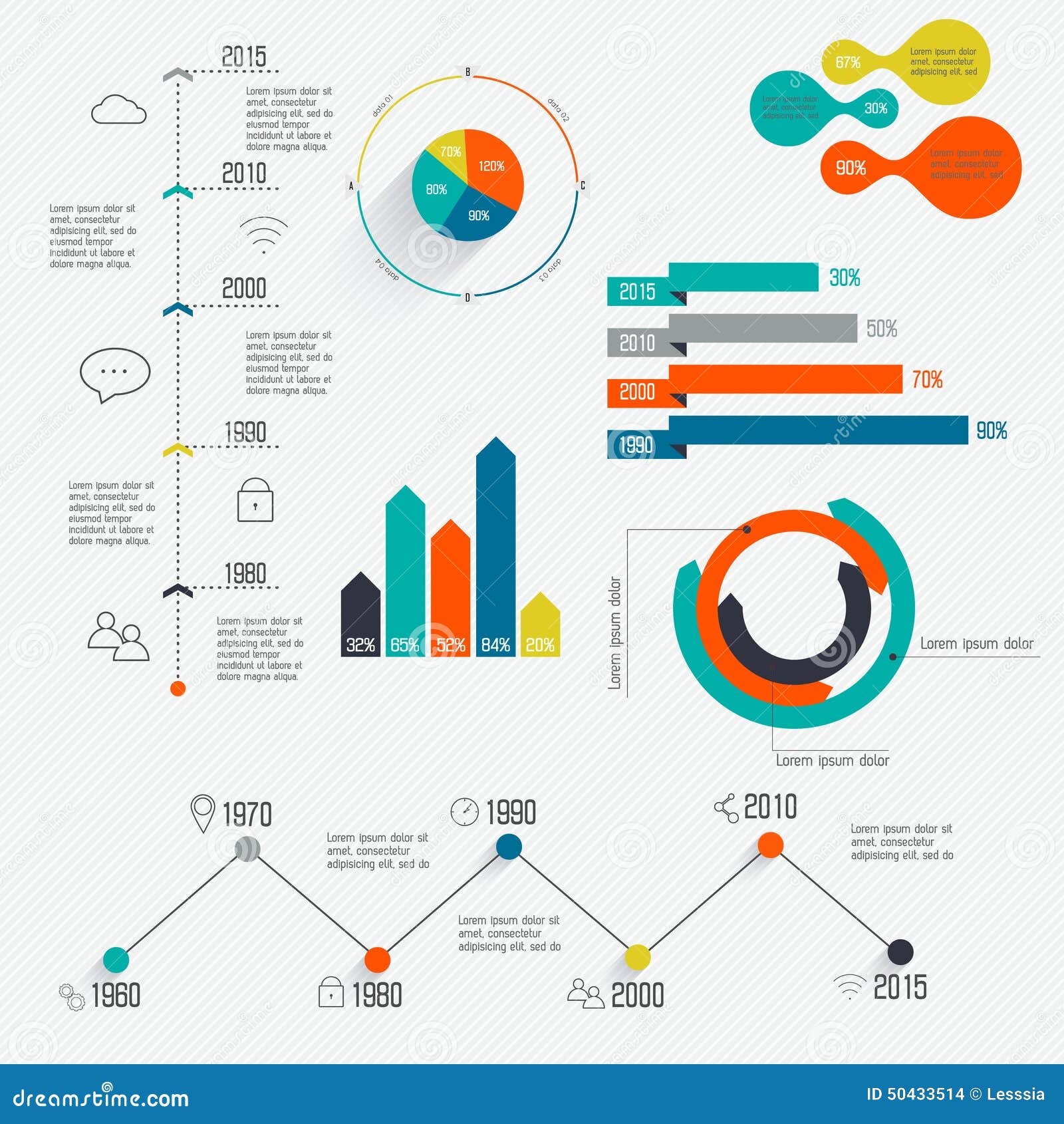 Set Of Timeline Infographic Design Templates Stock Vector