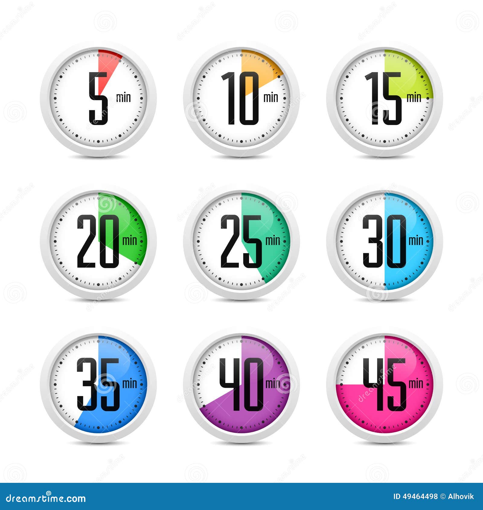 Set of timers stock vector. Illustration of circle, collection - 494644981300 x 1390