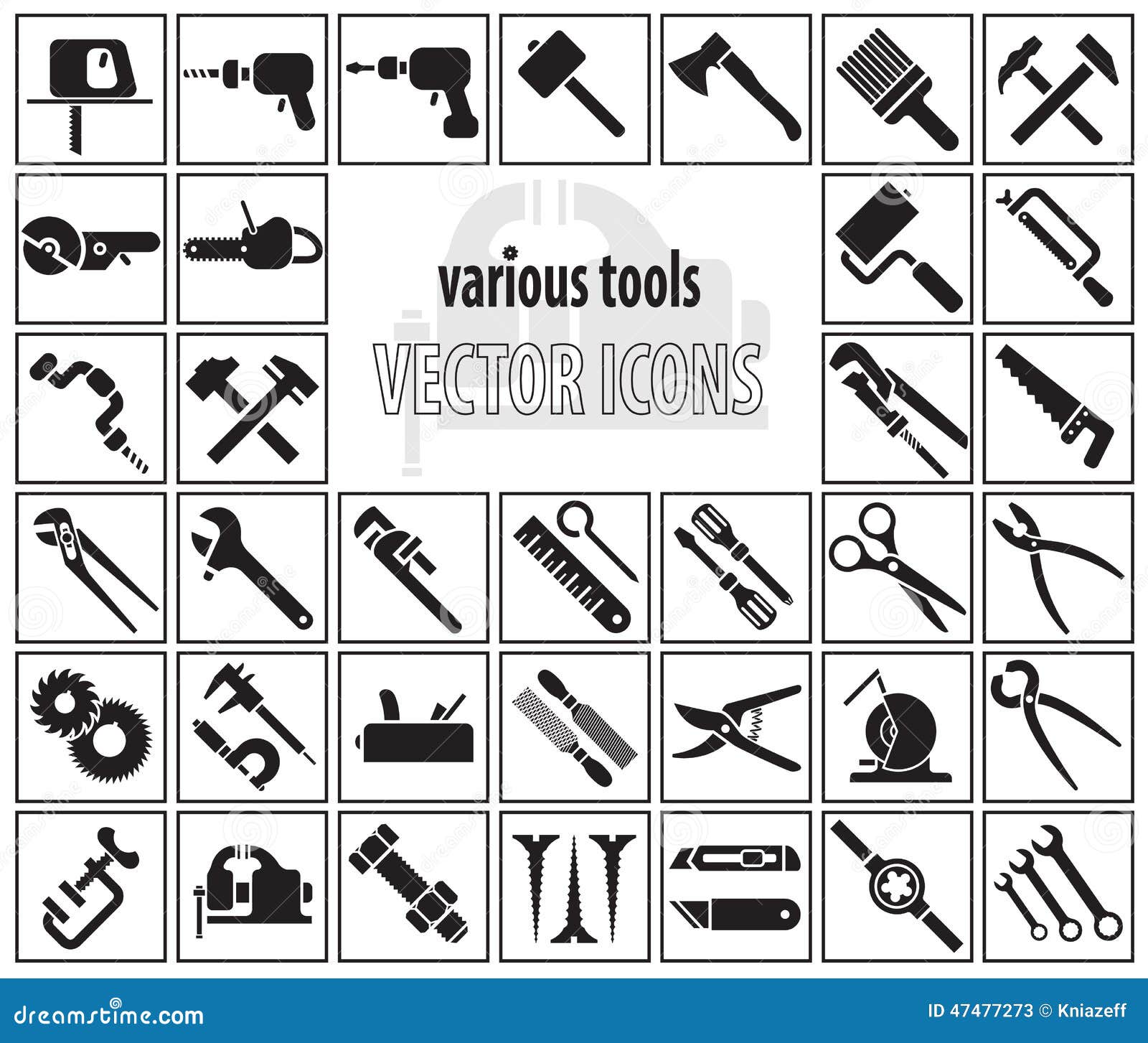 set of tool icons