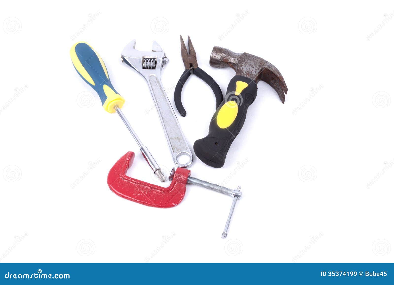 Set of Tools on a White Background Stock Image Image of equipment