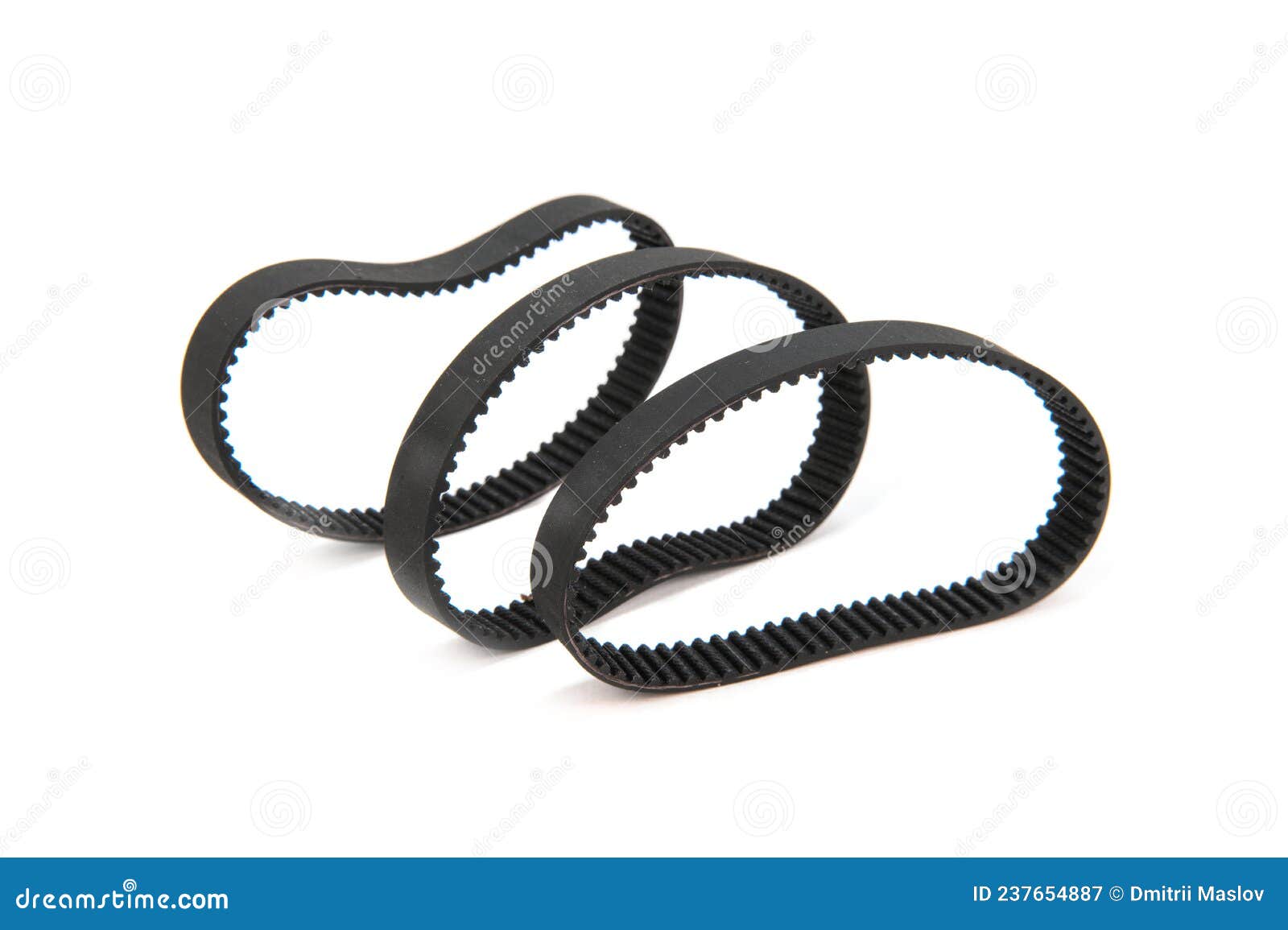 A Set of Toothed Rubber Belts for Power Tools Stock Image Image of