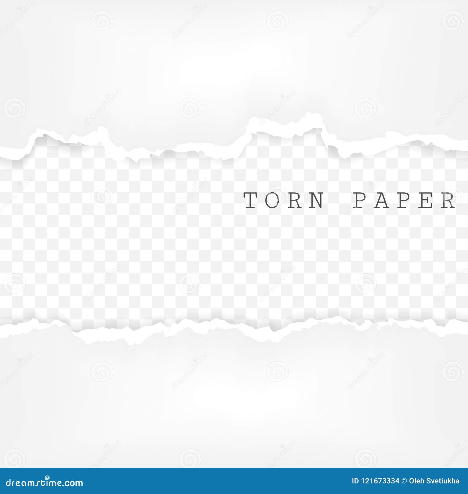 Torn paper edge isolated on transparent background - Vector illustration  Stock Vector