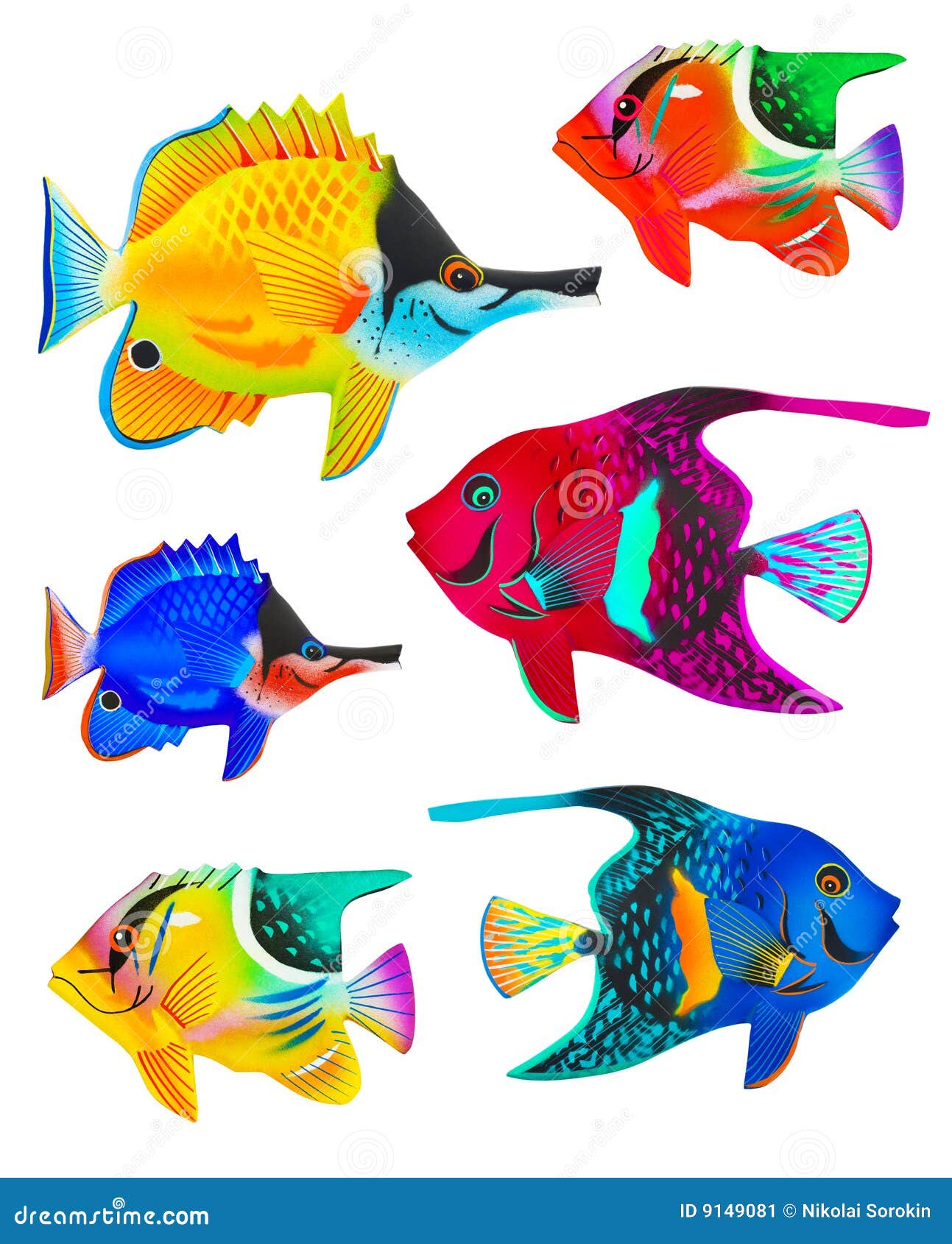 Set of toy fishes stock image. Image of pets, group, beauty - 9149081