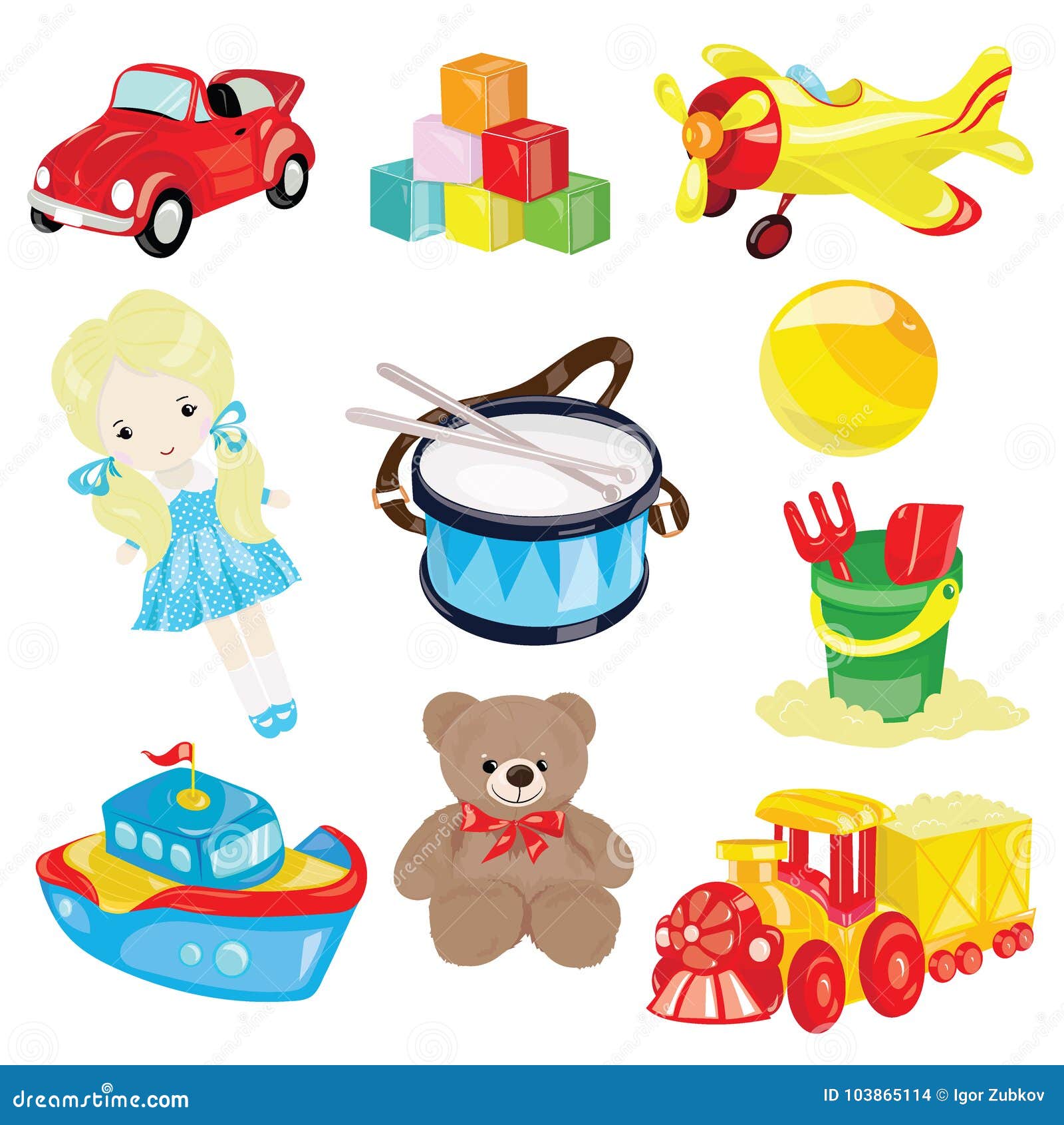 Set of Toys for Children. Illustration for Children. Toy Car. the Ball. Cartoon Drawing. Stock Vector - Illustration of color, cartoon: 103865114 Set of Toys for Children. Illustration for Children. Toy Car. the Ball. Cartoon Drawing. Stock Vector - Illustration of color, cartoon: 103865114
