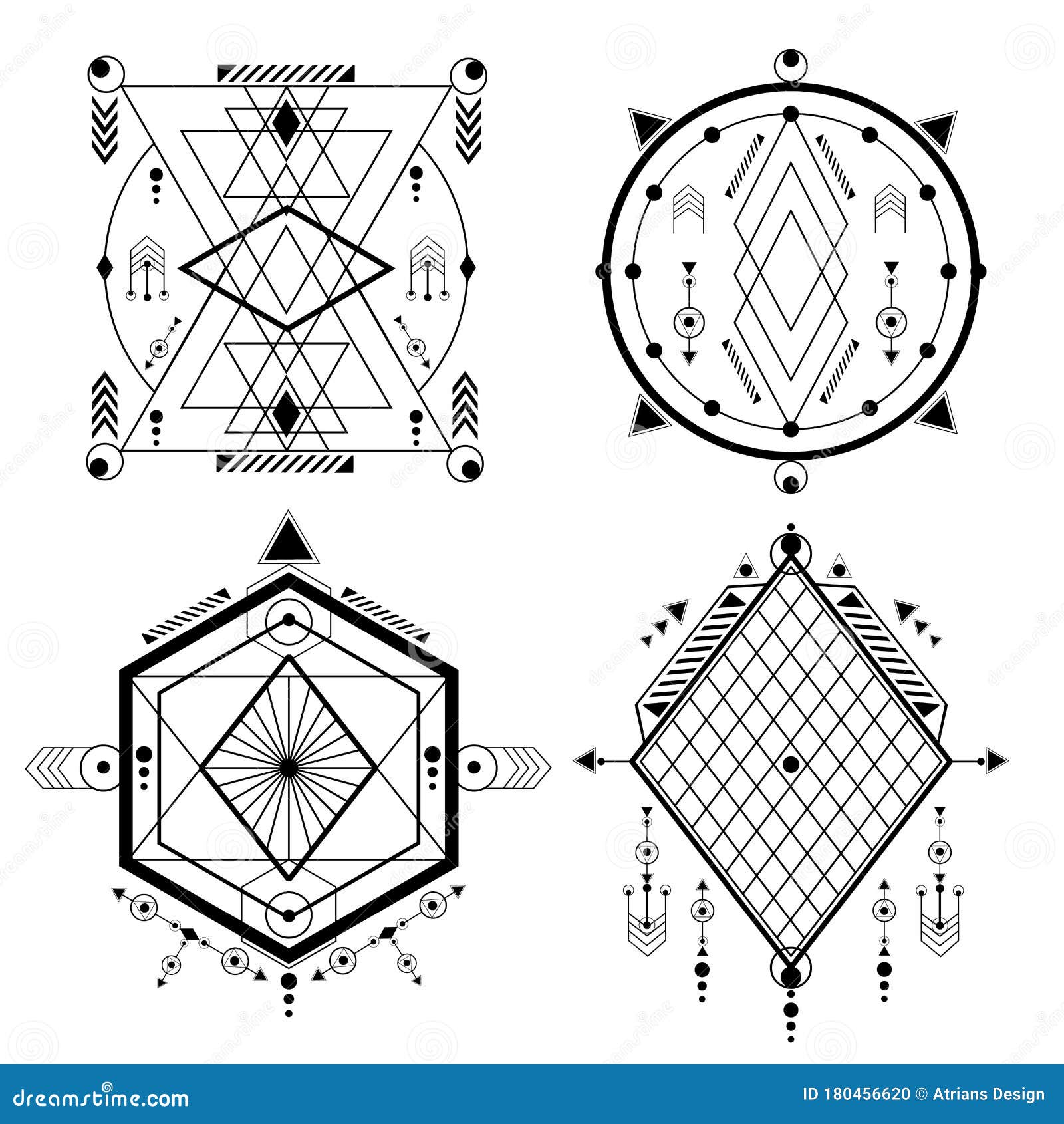 Tattoo design geometric hires stock photography and images  Alamy