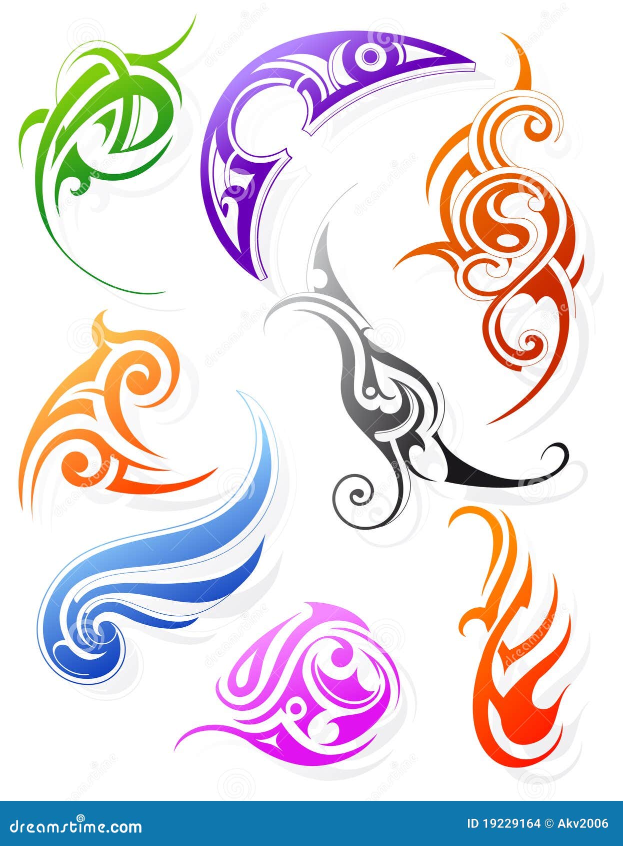 Set of tribal art stock vector. Illustration of graphic 19229164