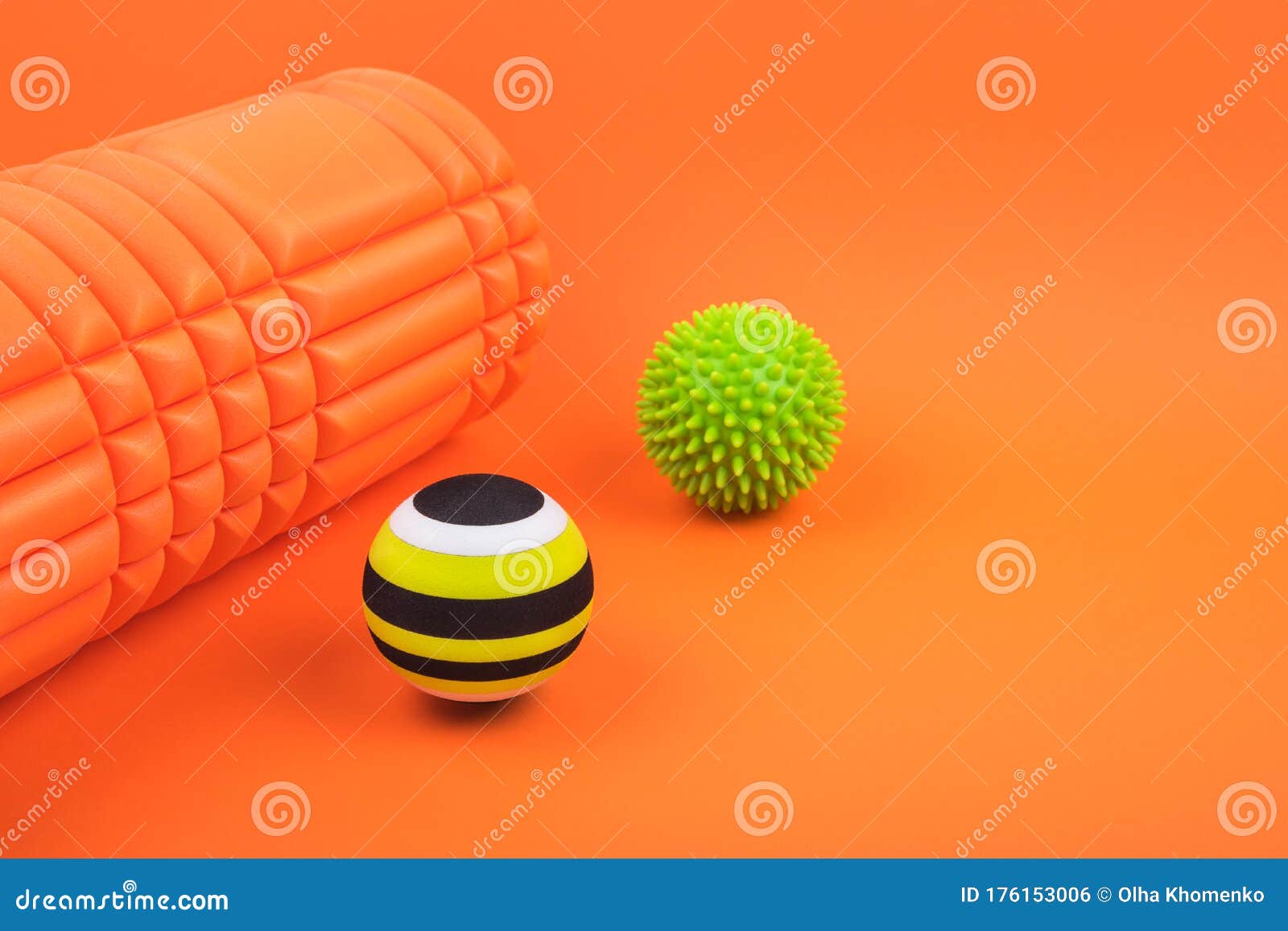 Set of Two Myofascial Release and Massage Balls, Bumpy Foam Massage