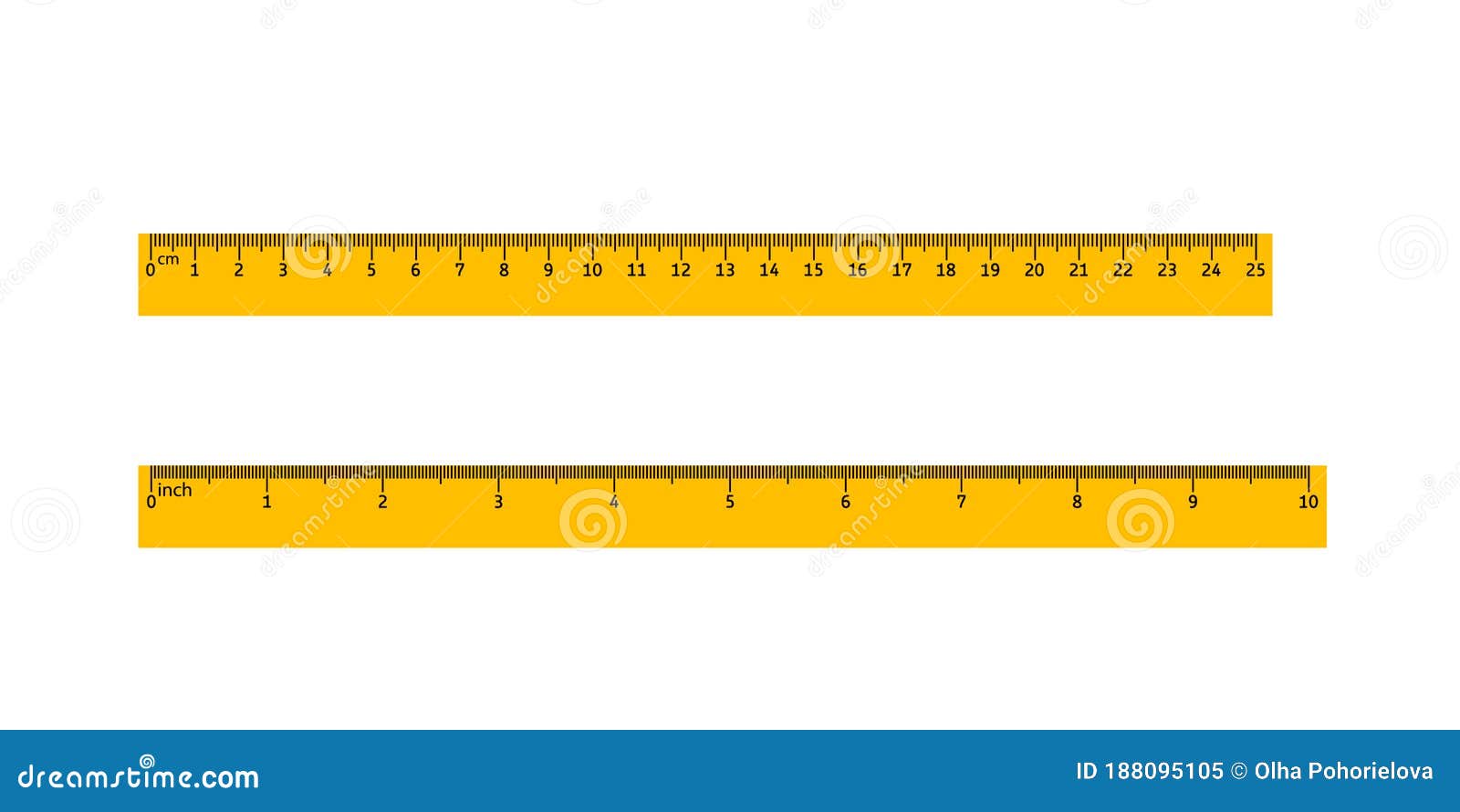 set-of-two-school-rulers-measurement-in-centimeters-and-inches-stock