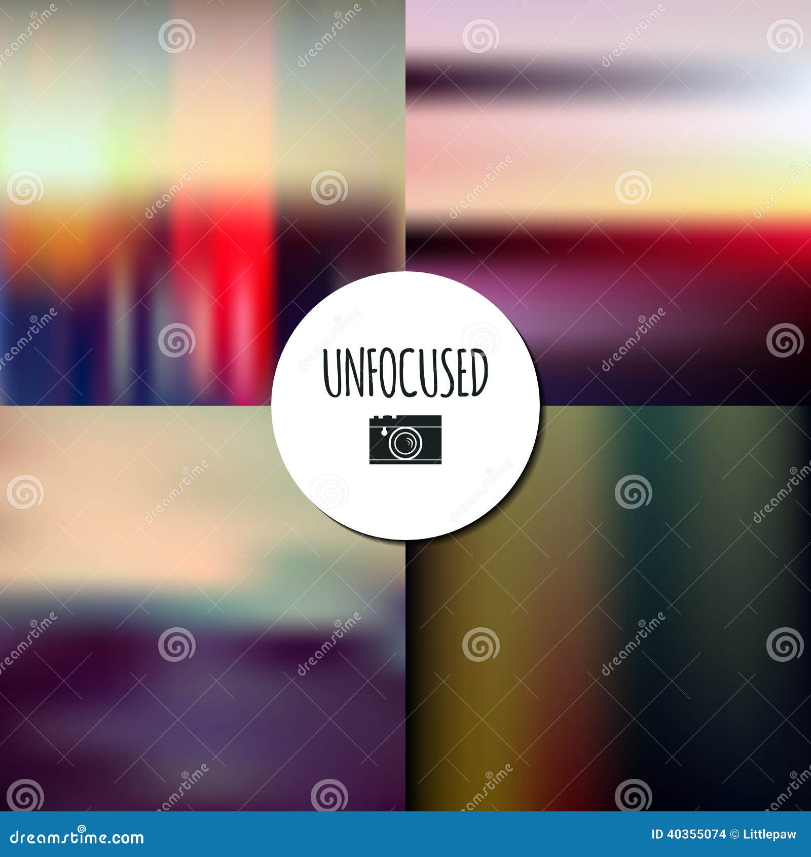 set of unfocused landscape  backgrounds