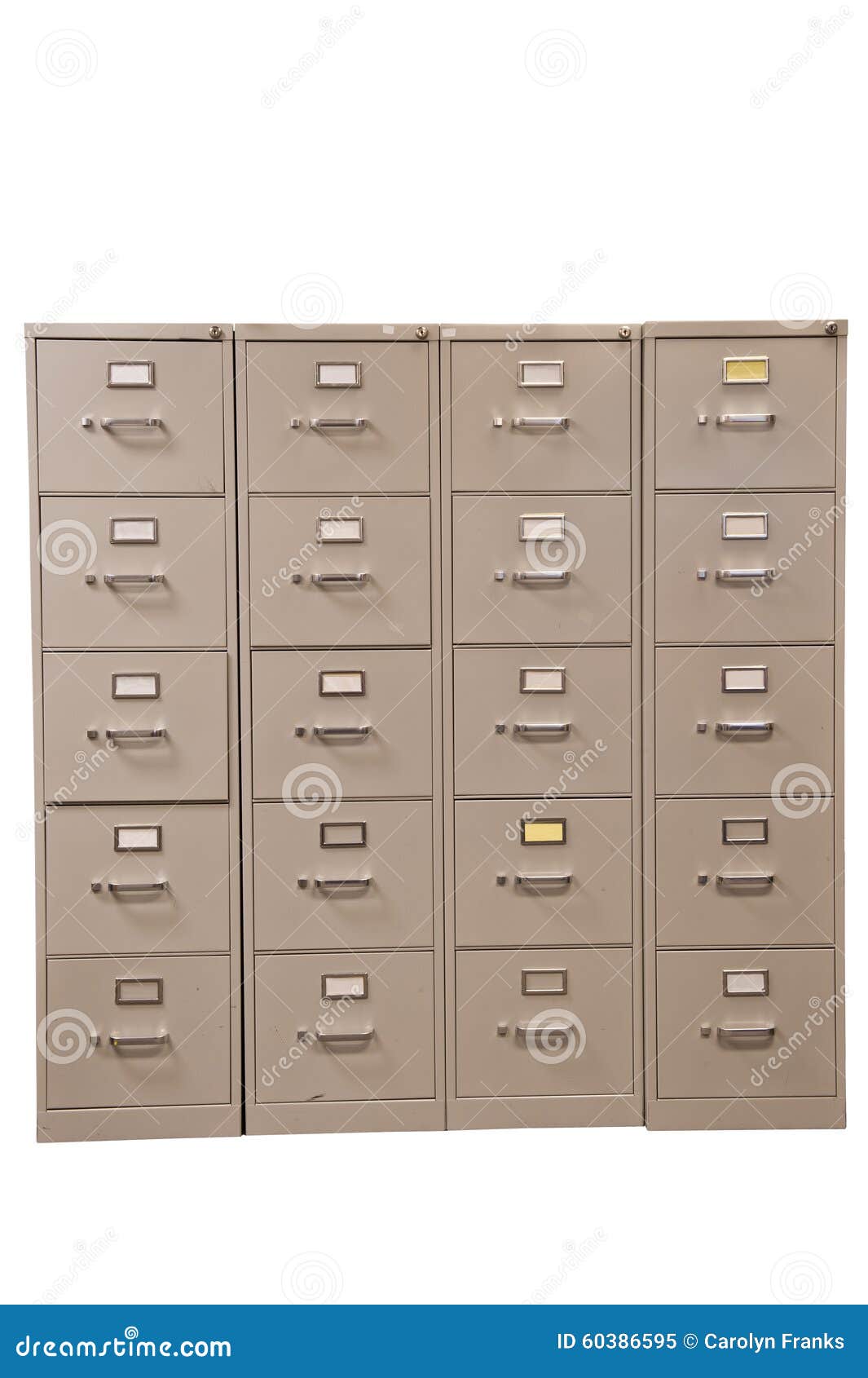 Set Of Used File Cabinets Stock Image Image Of File 60386595