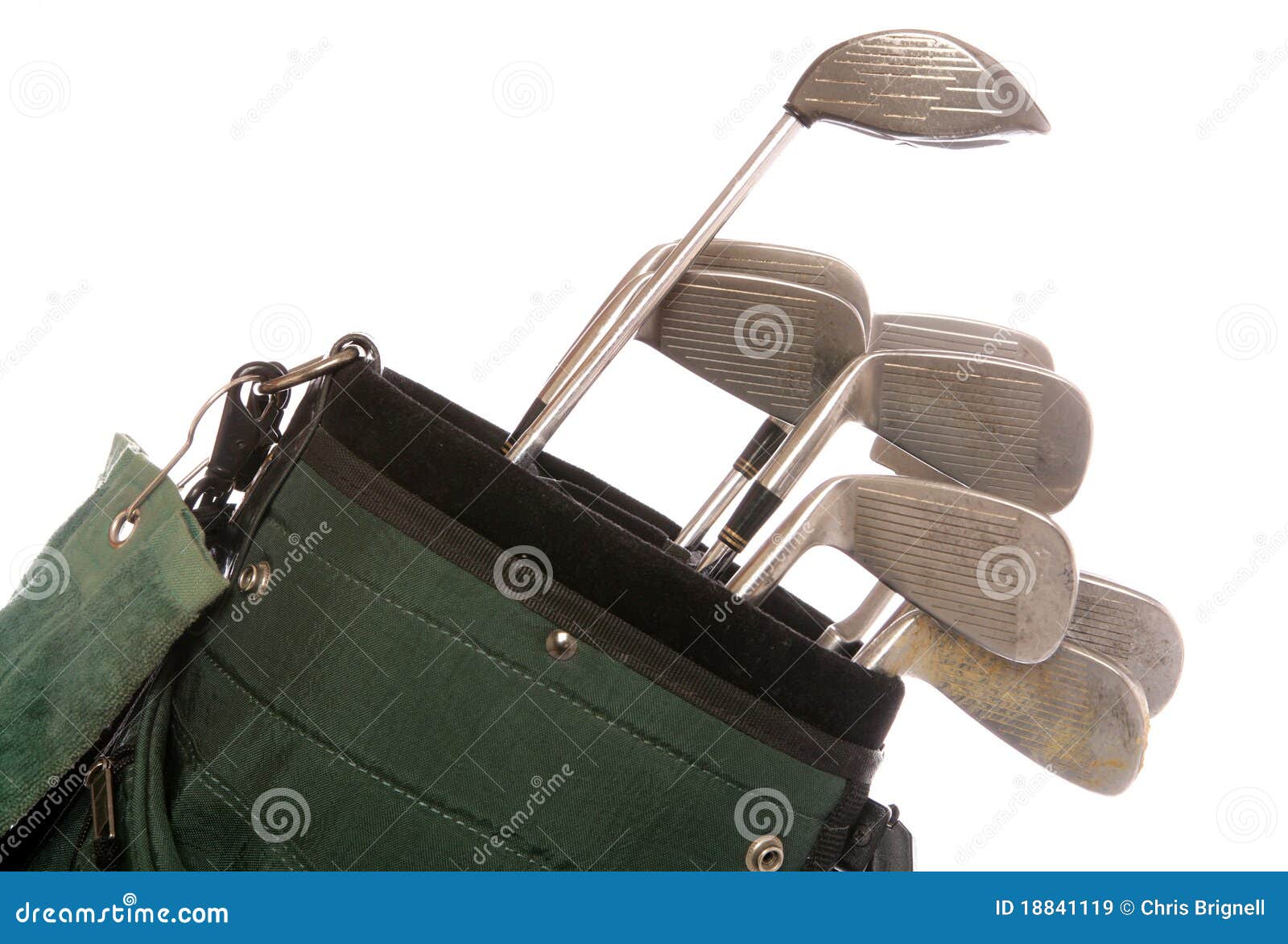 Set of used golf clubs stock image. Image of clubs, cutout - 18841119
