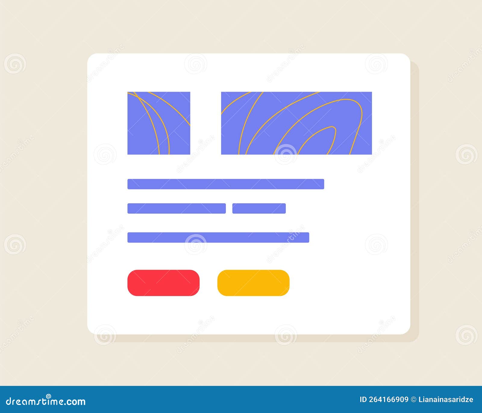 Set of User Interface Elements Stock Vector - Illustration of menu