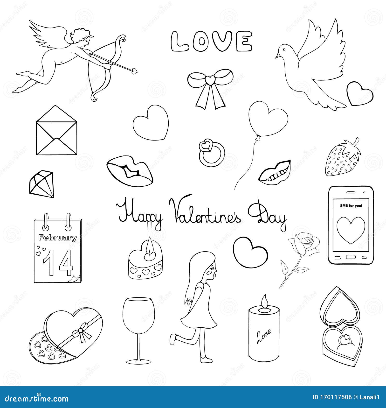 Couple In Love Kissing Valentine Sketch For Your Design Stock Illustration  - Download Image Now - iStock