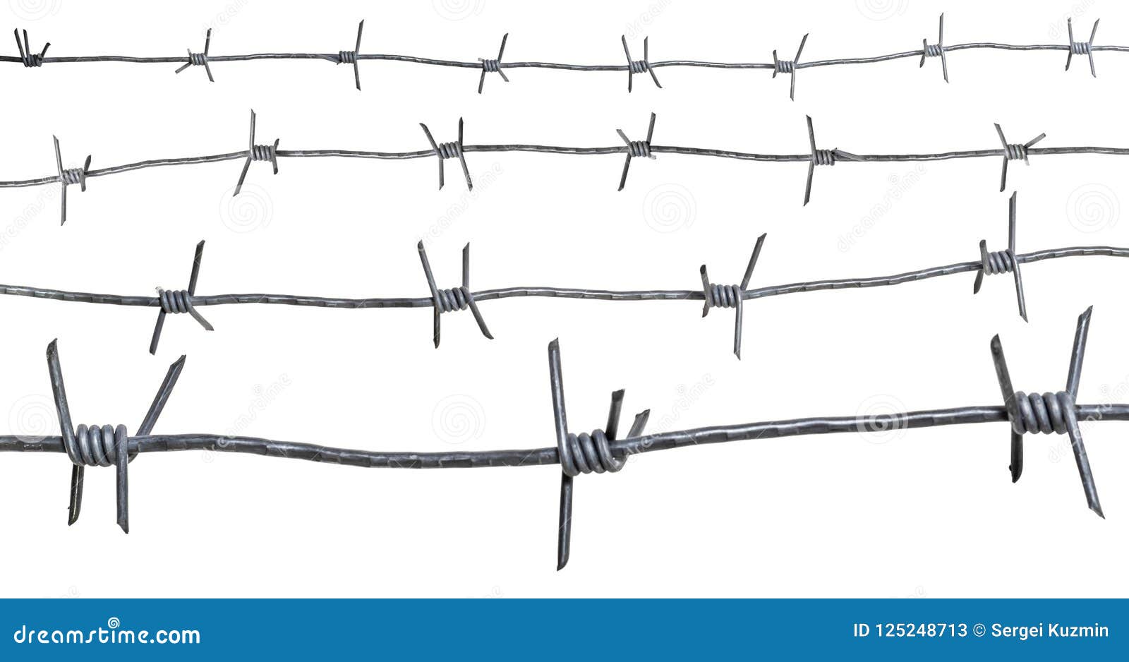 Set of various barbed wire stock image. Image of line 125248713