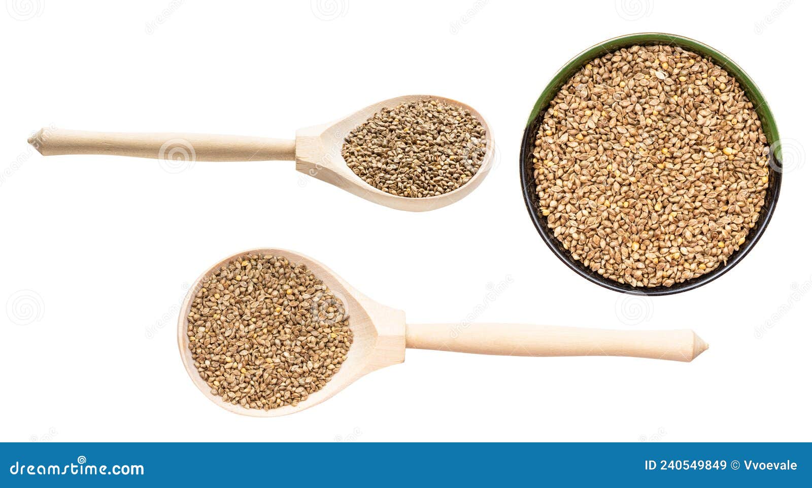 Set of Various Barnyard Millet Seeds Isolated Stock Image Image of