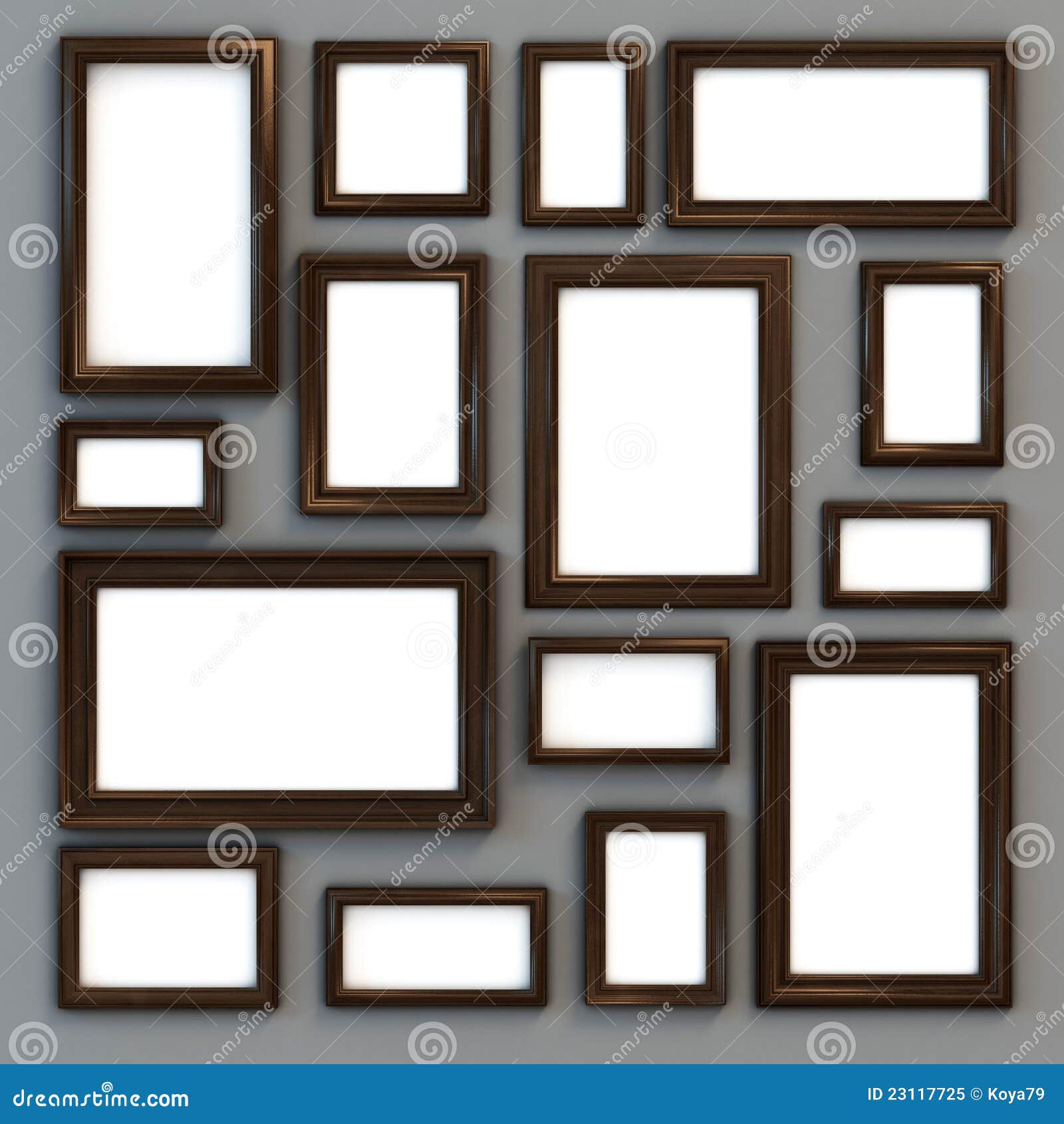 Set of Various Frames for Photographs or Paintings Stock Illustration