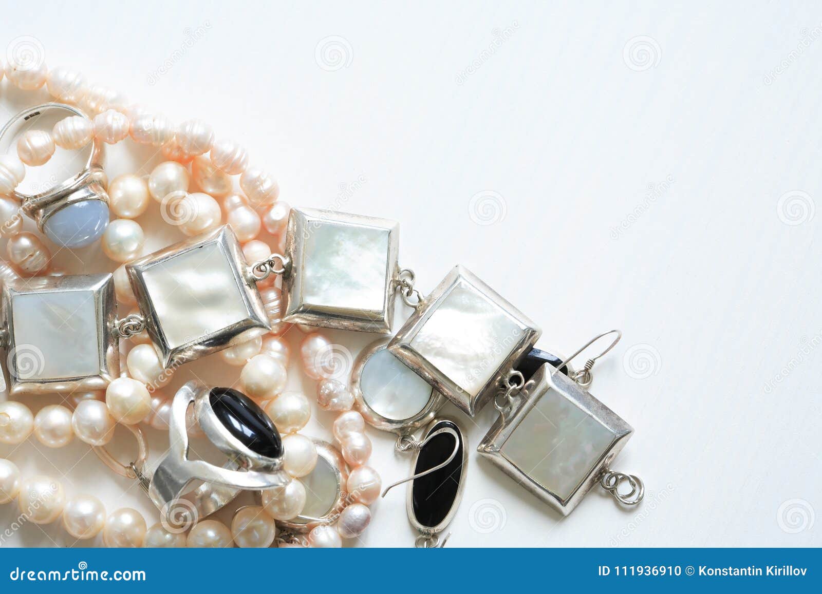 Jewelry on White stock photo. Image of adornment, people - 111936910